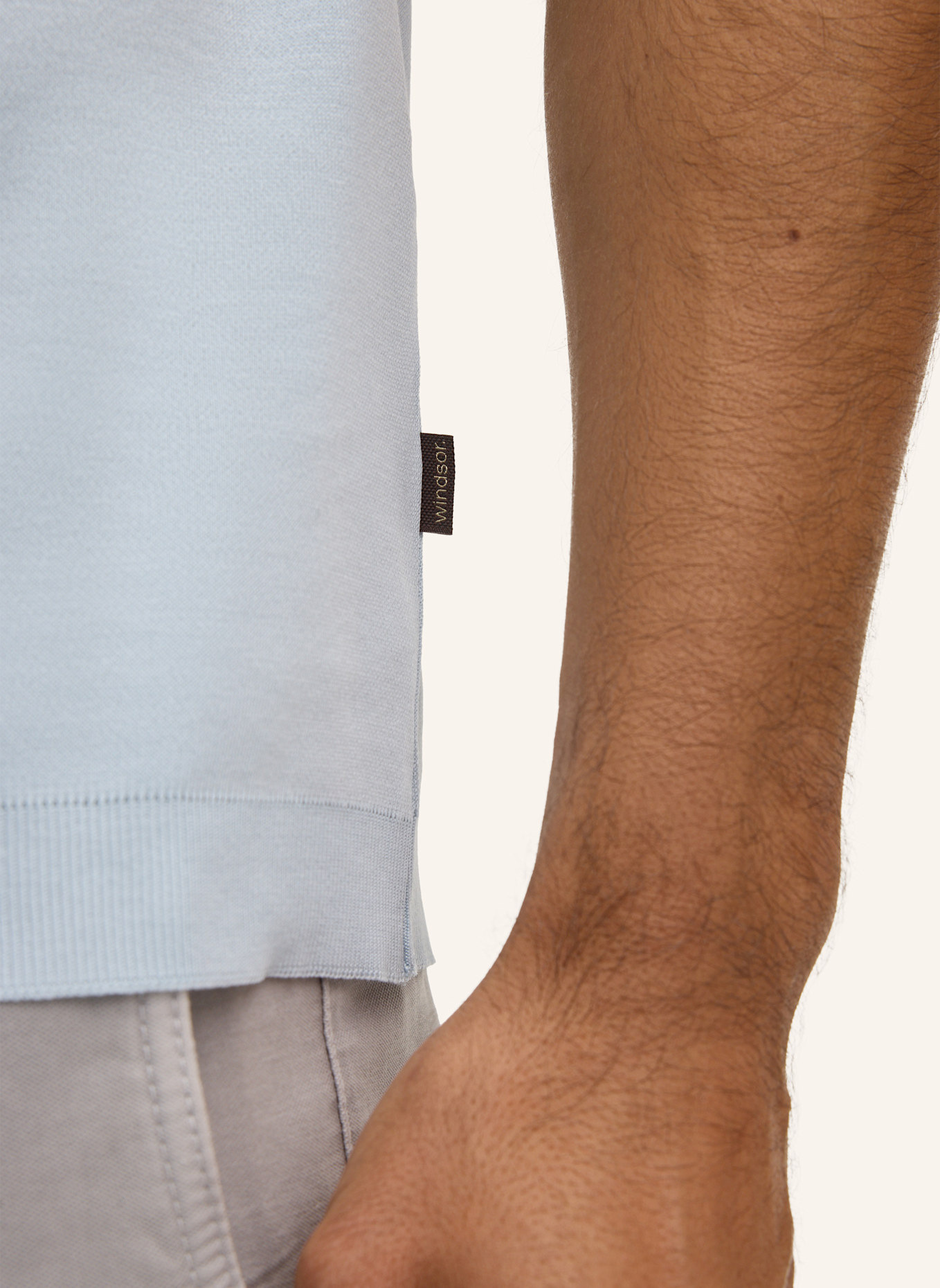 windsor. Strickshirt FLORO: HELLBLAU