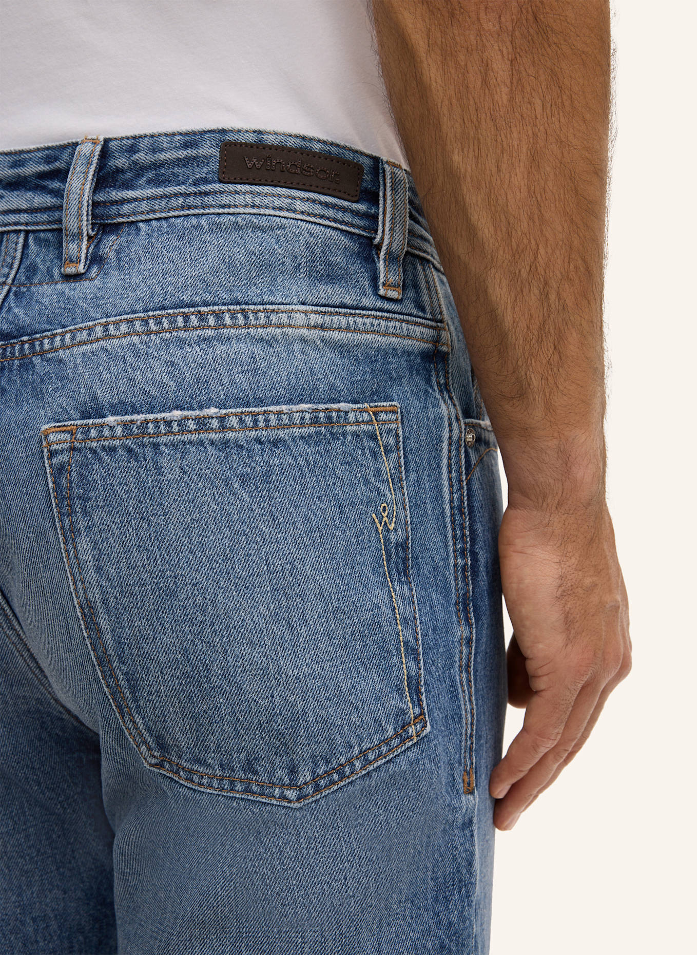 windsor. Jeans Regular Fit: DUNKELBLAU