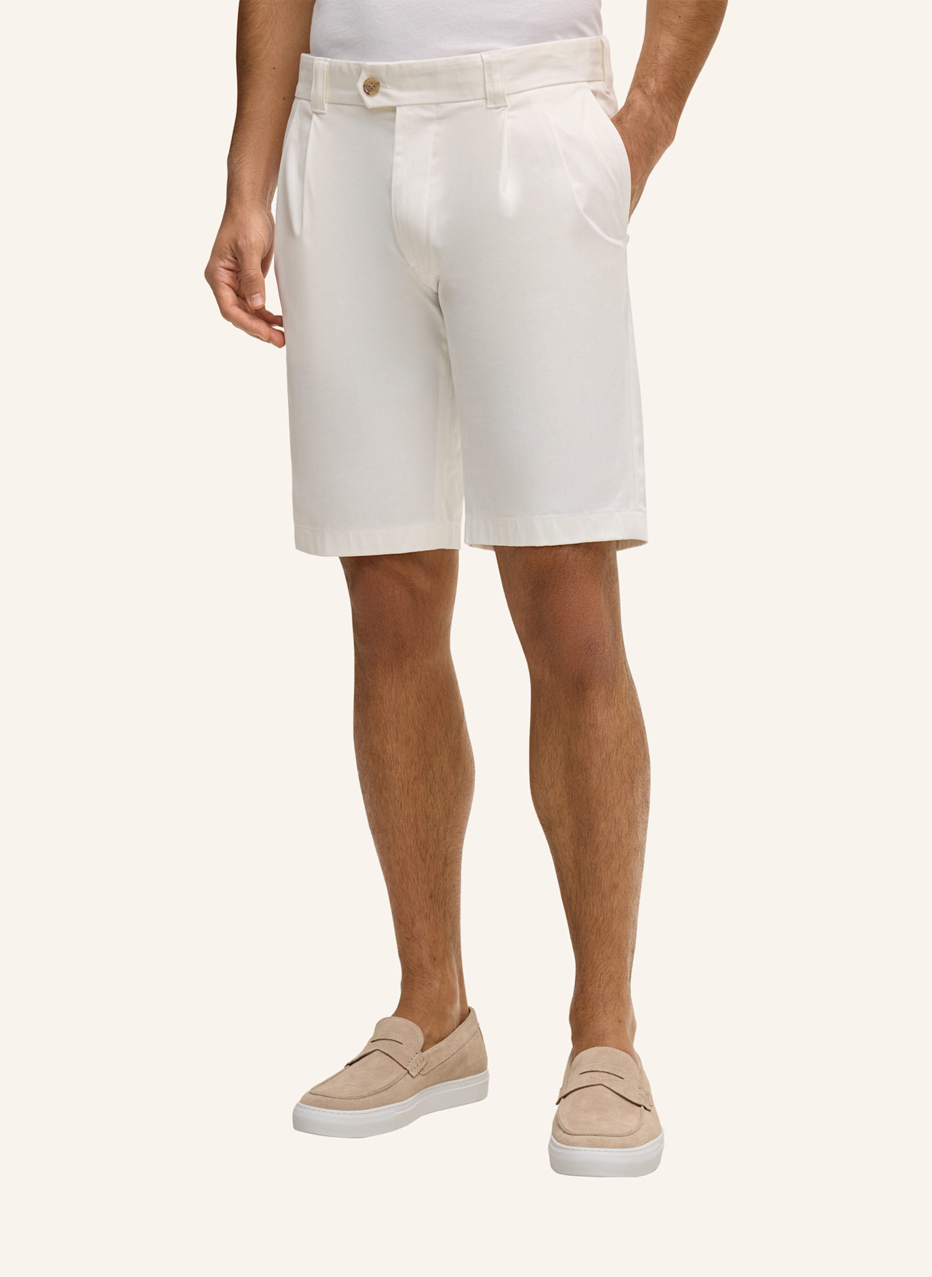 windsor. Bermuda-Hose Regular Fit: WEISS