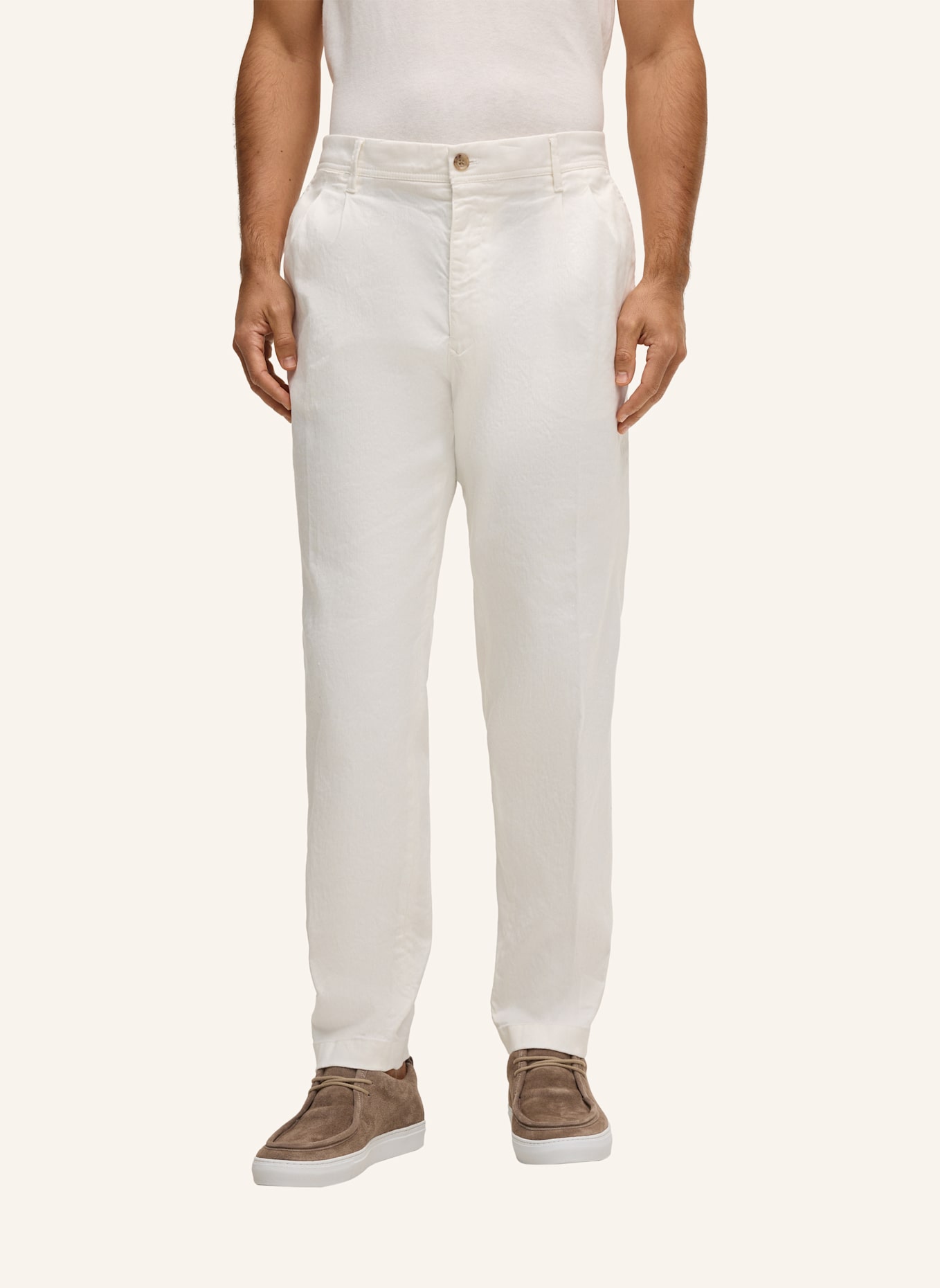windsor. Chino Regular Fit: WEISS