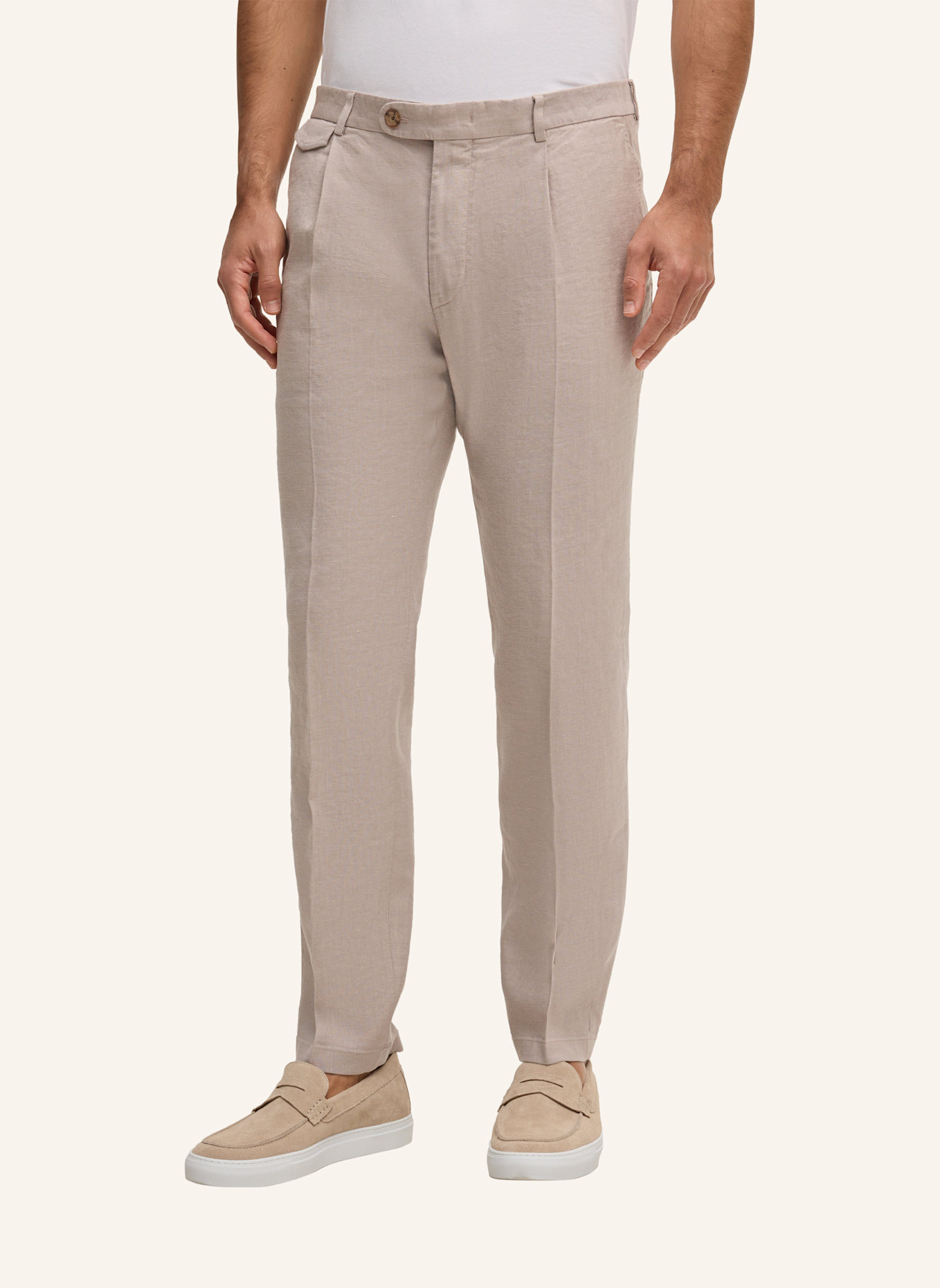 windsor. Anzughose SILVI Extra Slim Fit mit Leinen: BEIGE