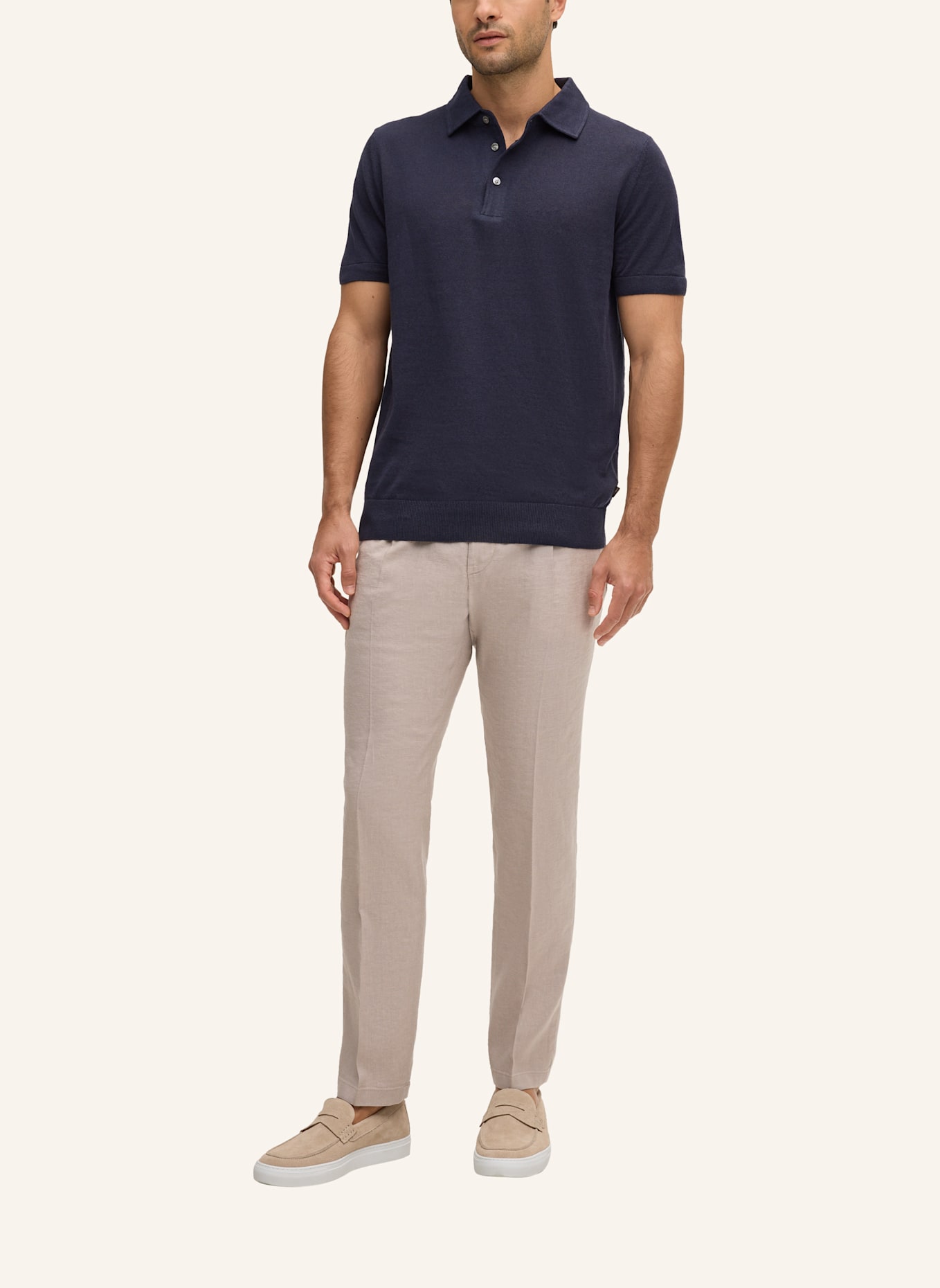 windsor. Anzughose SILVI Extra Slim Fit mit Leinen: BEIGE