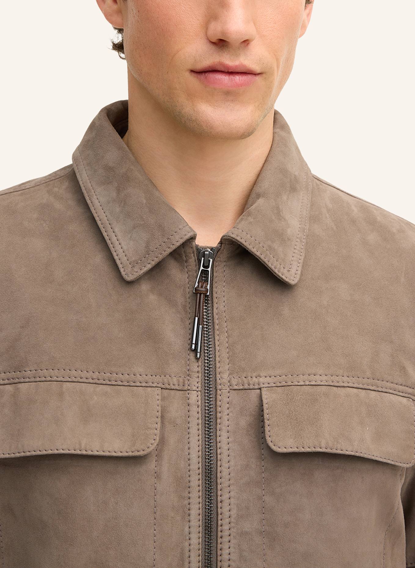 windsor. Lederjacke: GRAU