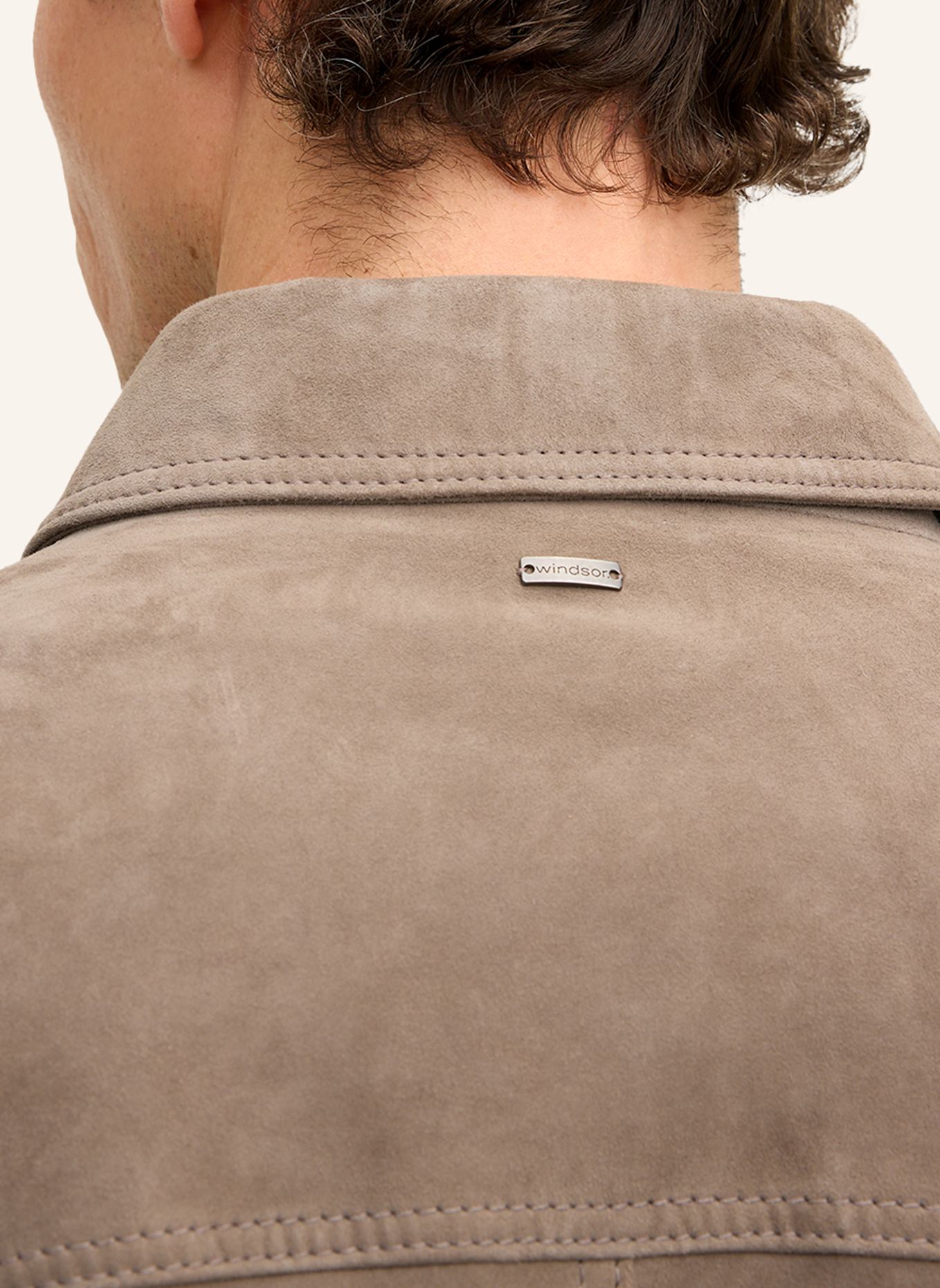 windsor. Lederjacke: GRAU