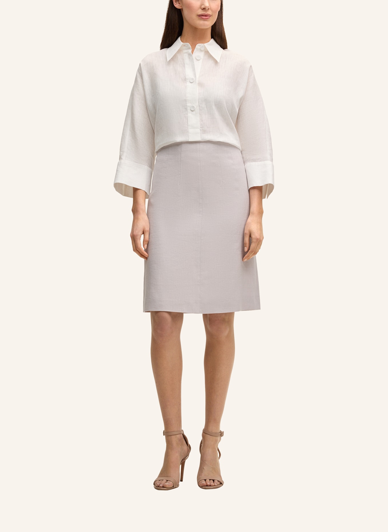 windsor. Rock mit Leinen: BEIGE