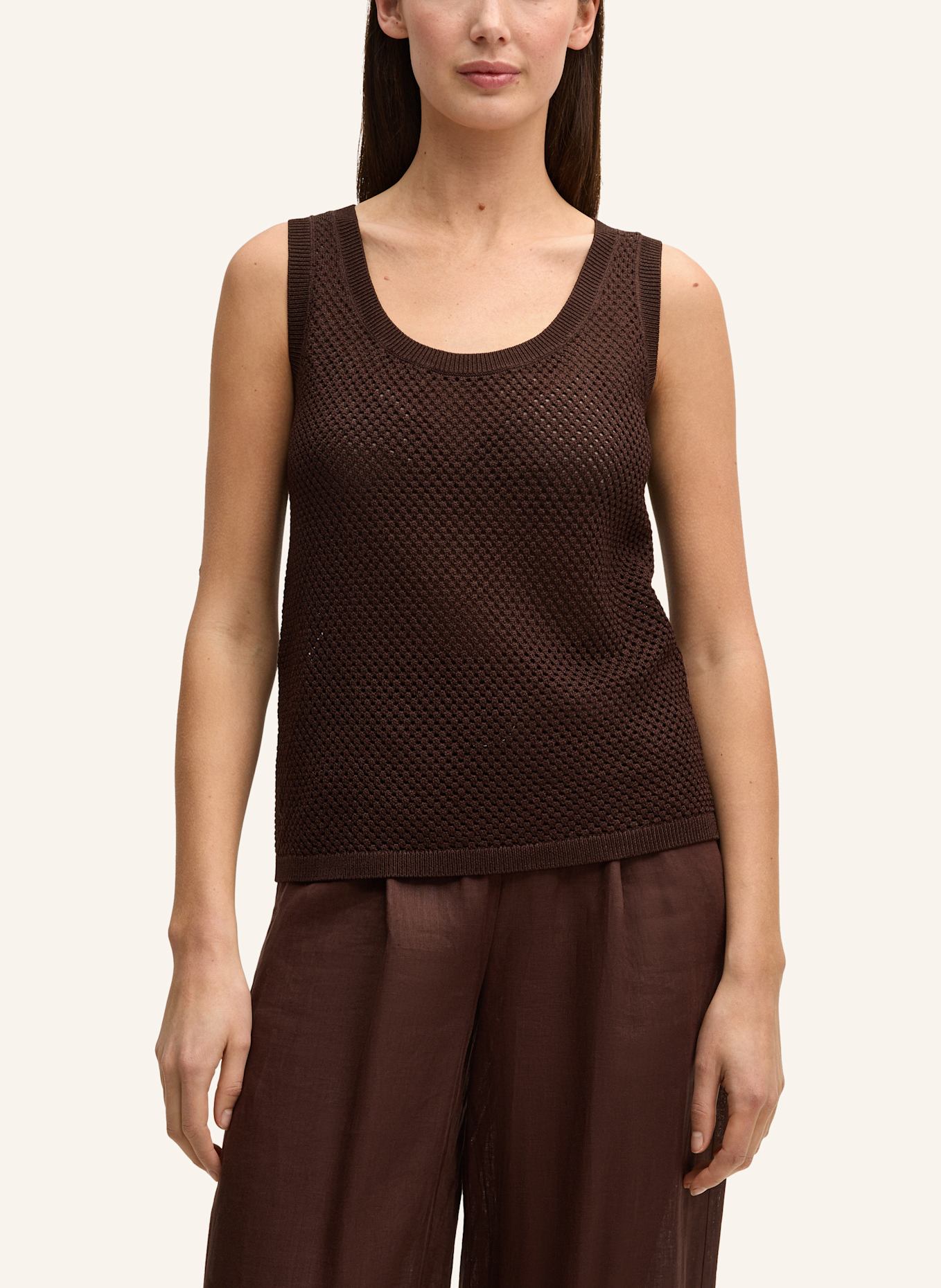 windsor. Strick-Top: DUNKELBRAUN