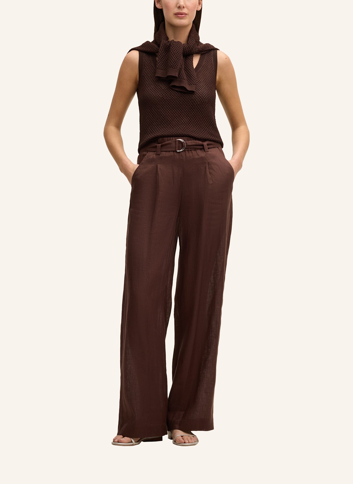 windsor. Strick-Top: DUNKELBRAUN