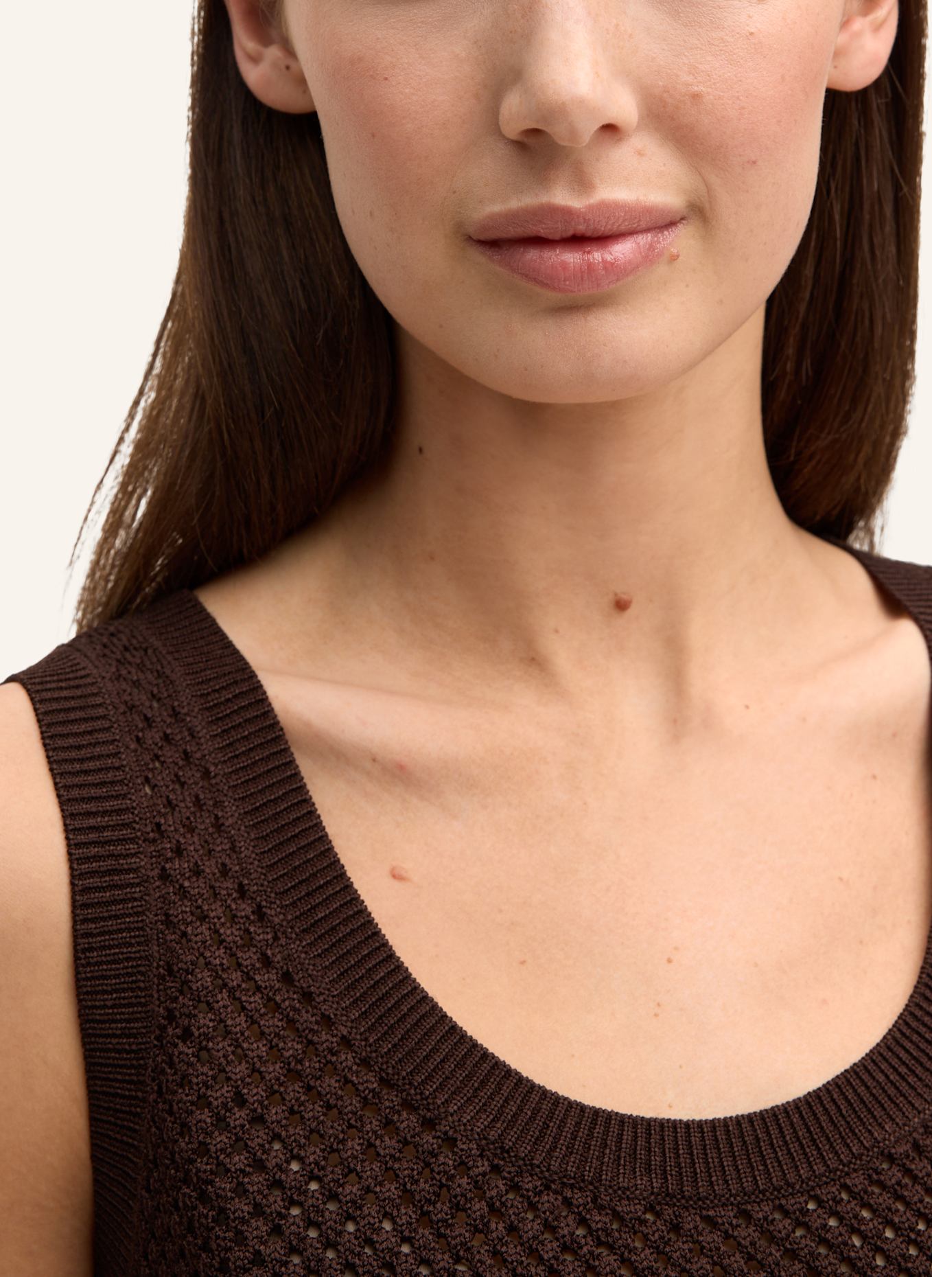 windsor. Strick-Top: DUNKELBRAUN