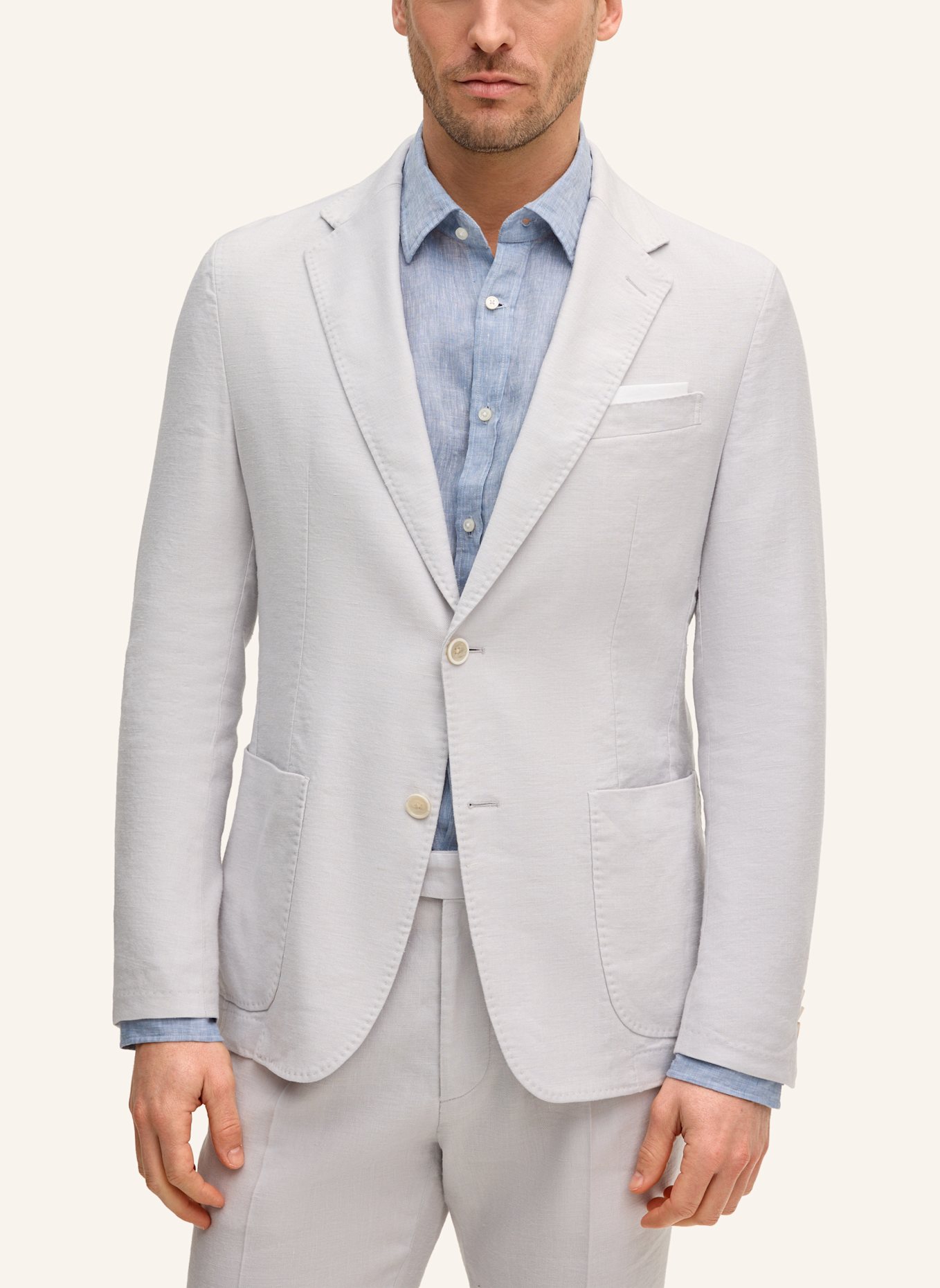 windsor. Baukasten Sakko Shaped Fit: HELLGRAU