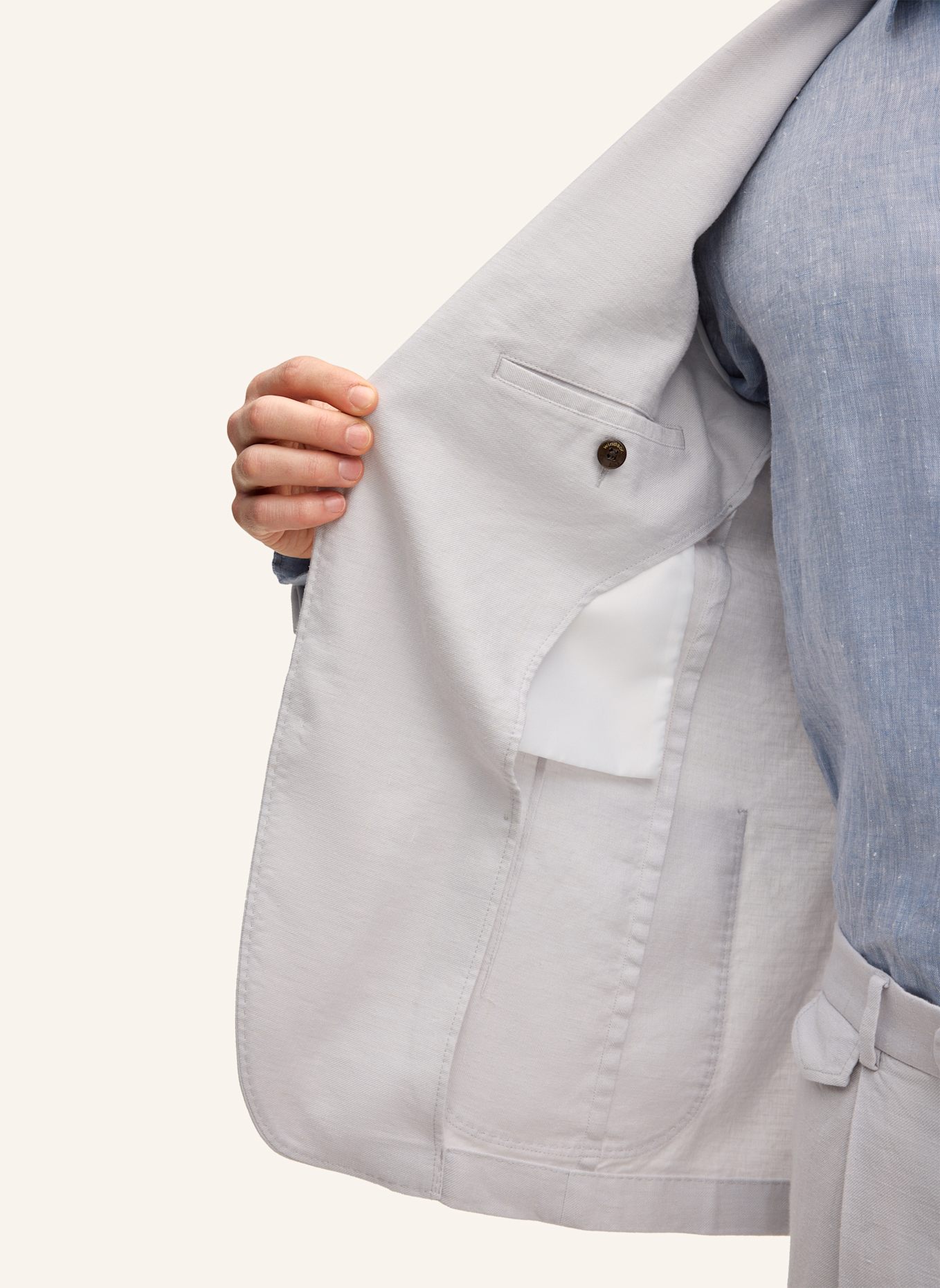 windsor. Baukasten Sakko Shaped Fit: HELLGRAU