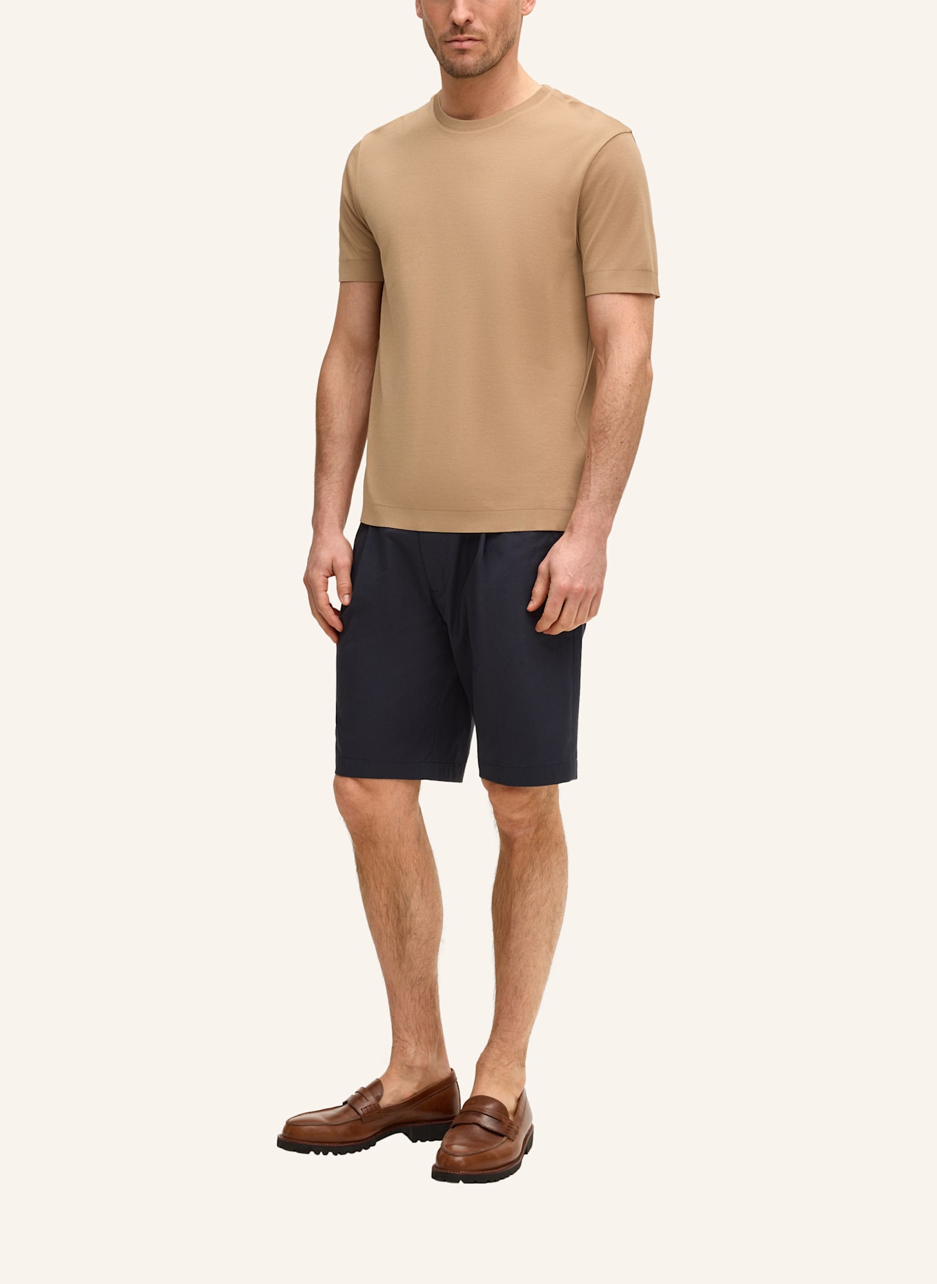 windsor. Strickshirt FLORO: CAMEL