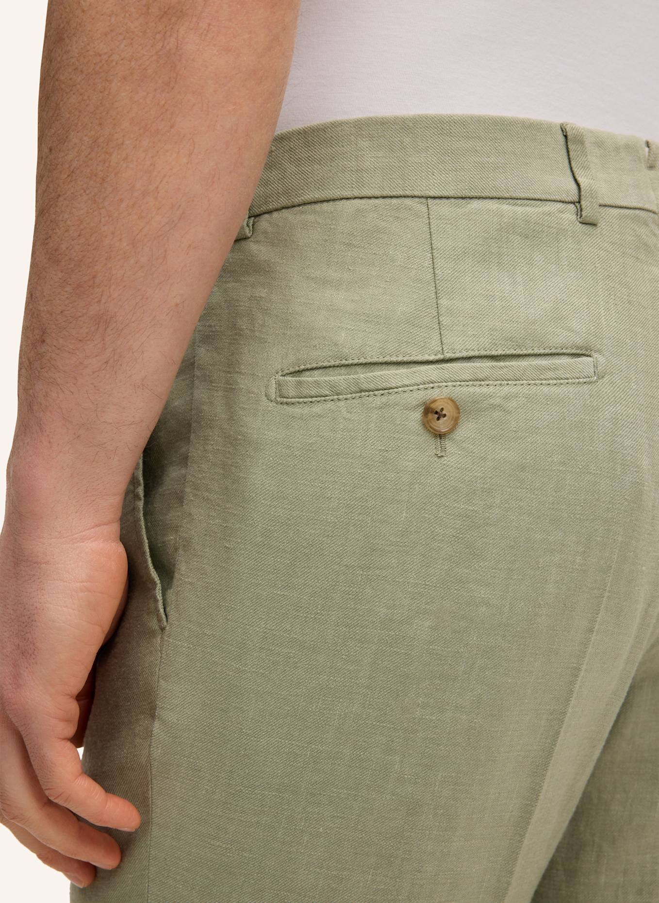 windsor. Anzughose SILVI Extra Slim Fit mit Leinen: HELLGRÜN