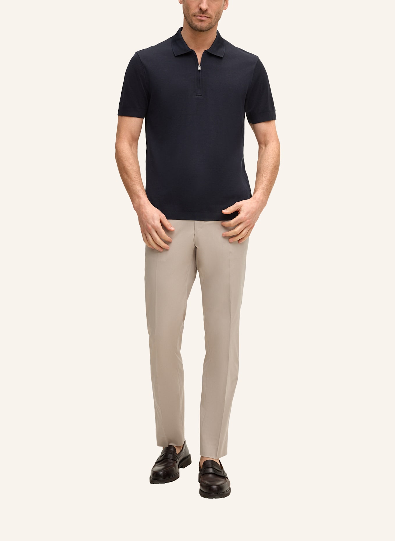 windsor. Stoffhose Shaped Fit: BEIGE