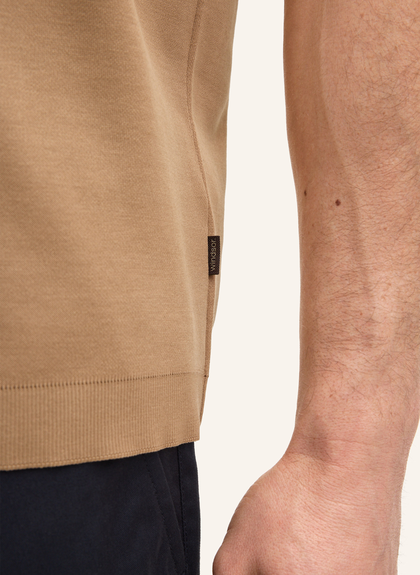 windsor. Strickshirt FLORO: CAMEL