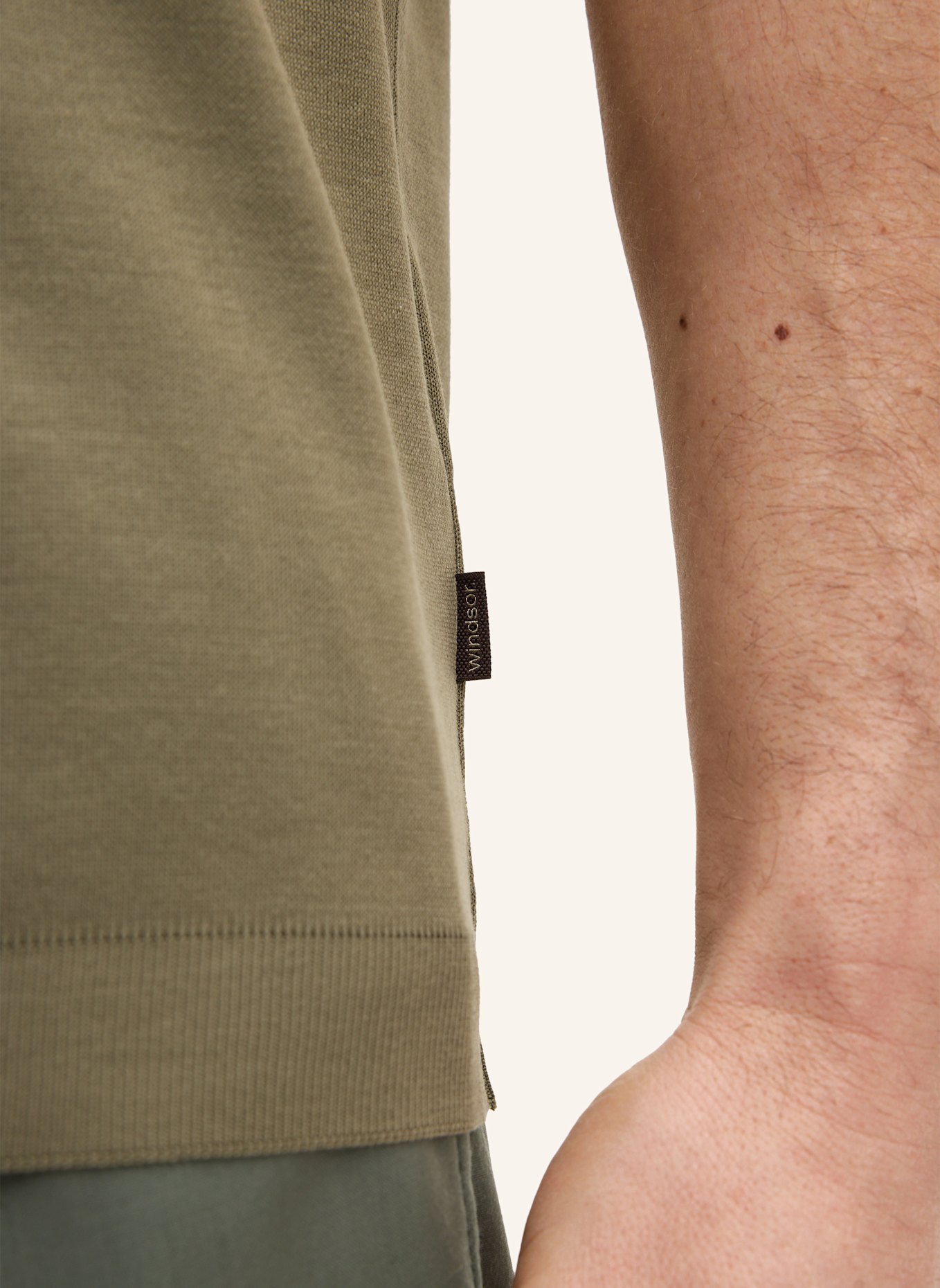 windsor. Strickshirt FLORO: OLIV