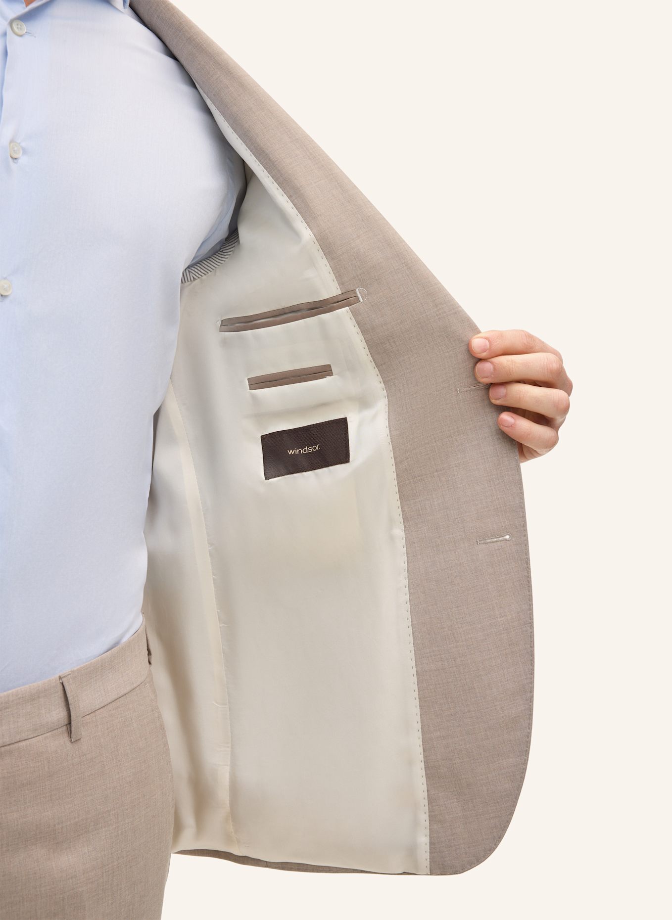 windsor. Anzug Shaped Fit: TAUPE