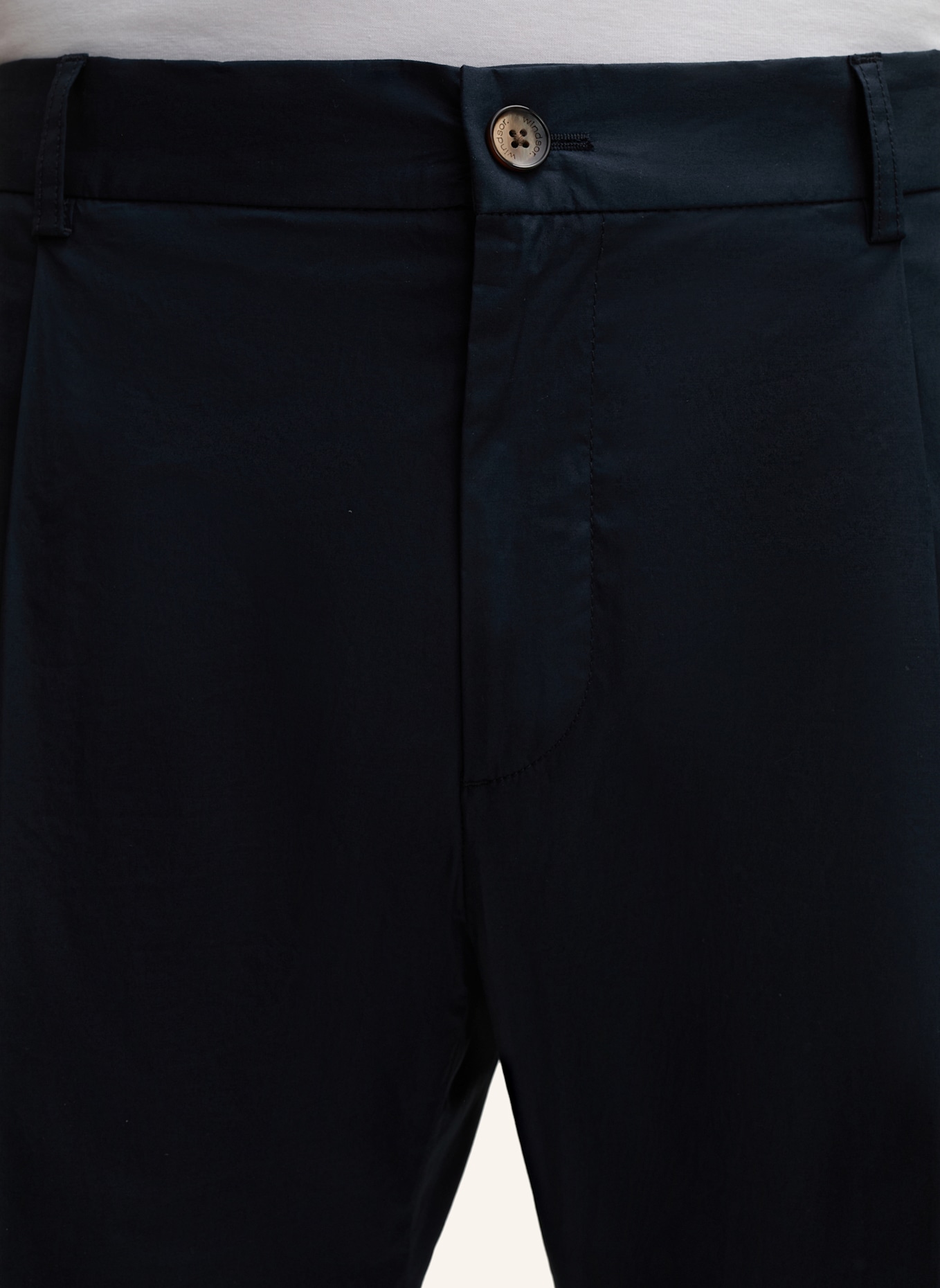 windsor. Bundfaltenhose Shaped Fit: DUNKELBLAU