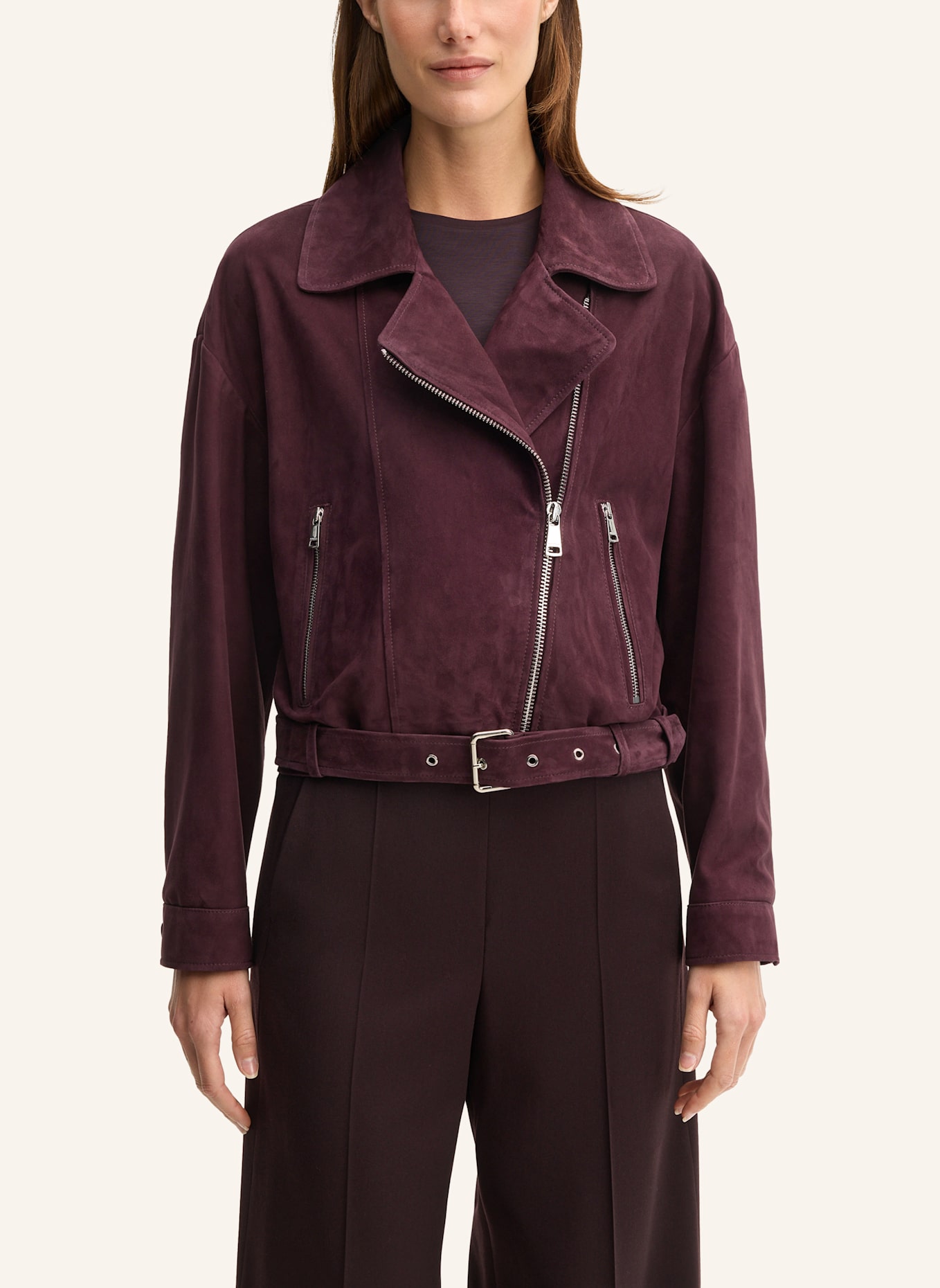 windsor. Lederjacke: DUNKELROT