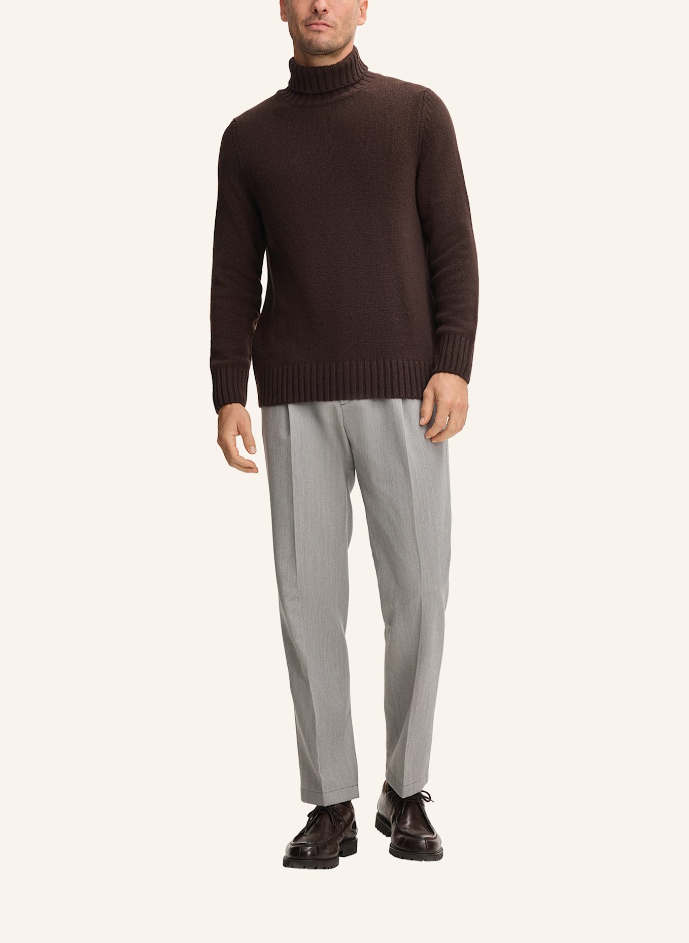 windsor. Cashmere-Rollkragenpullover ECOSIO: DUNKELBRAUN
