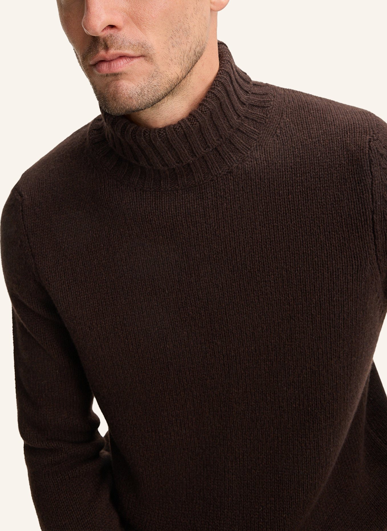 windsor. Cashmere-Rollkragenpullover ECOSIO: DUNKELBRAUN