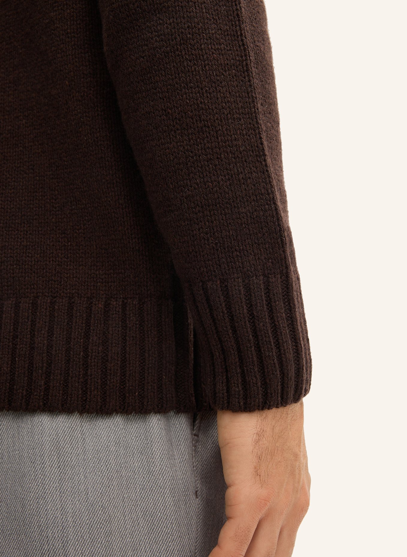 windsor. Cashmere-Rollkragenpullover ECOSIO: DUNKELBRAUN