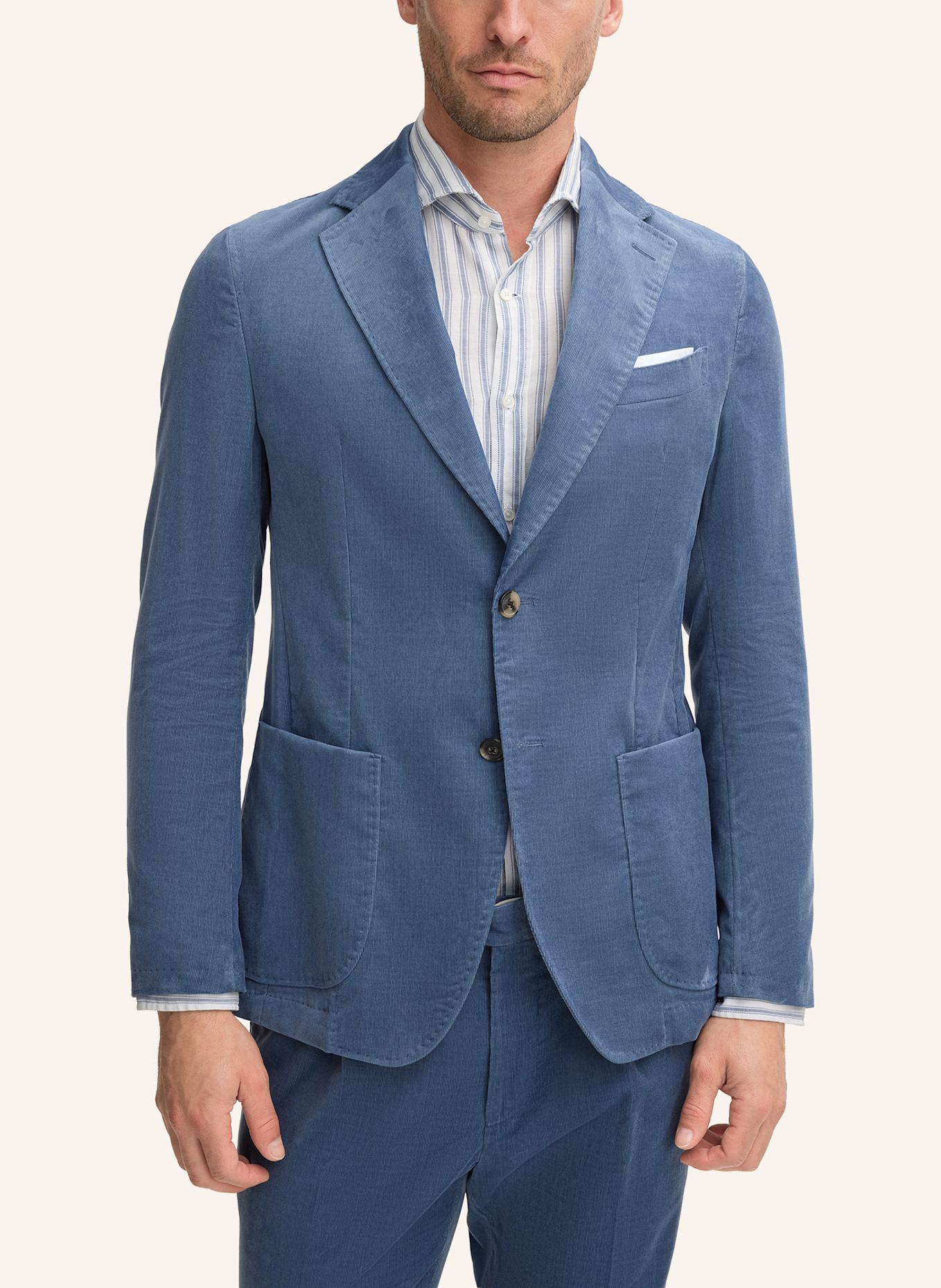windsor. Anzugsakko GIO Shaped Fit aus Cord: BLAU