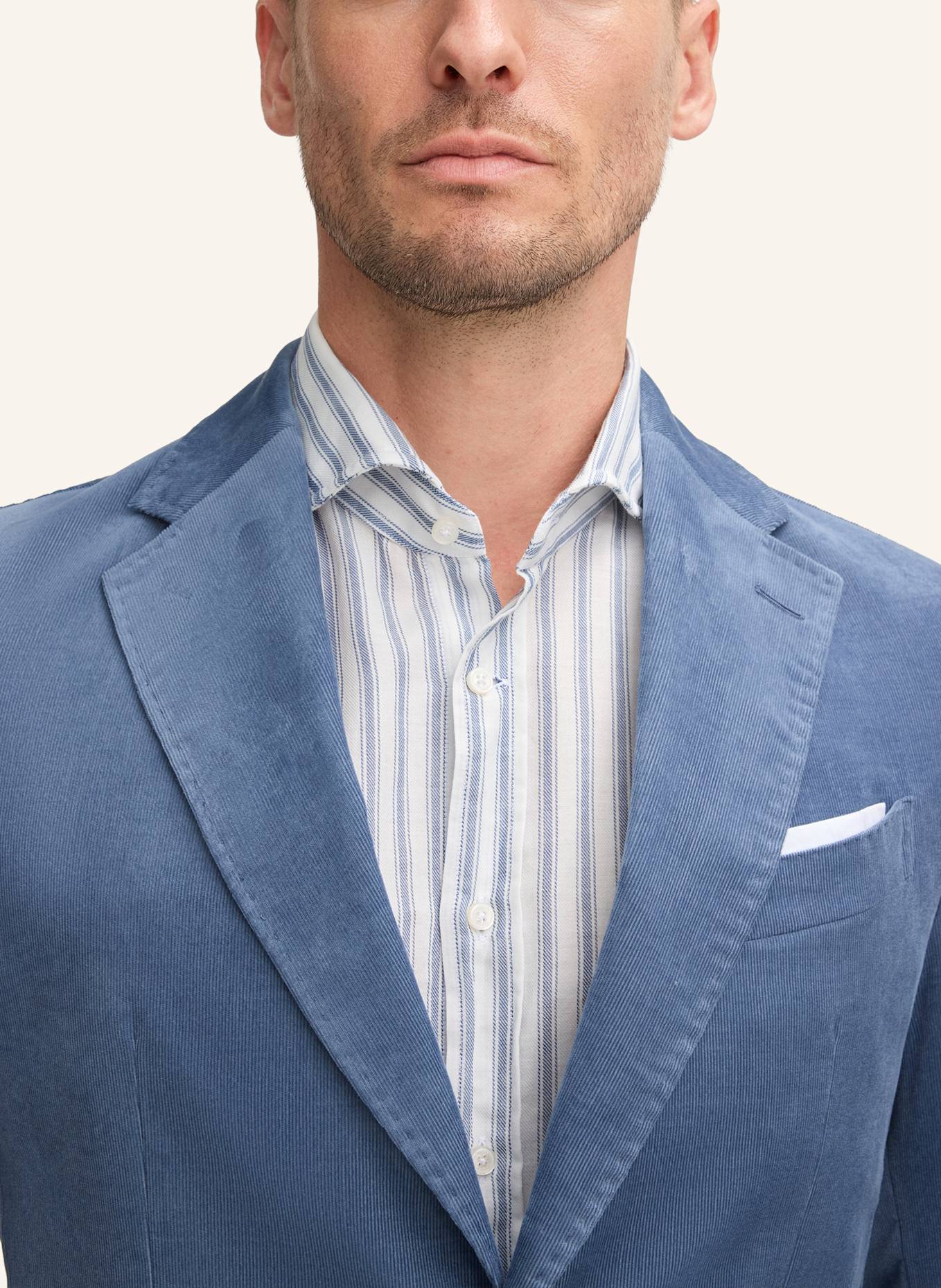 windsor. Anzugsakko GIO Shaped Fit aus Cord: BLAU