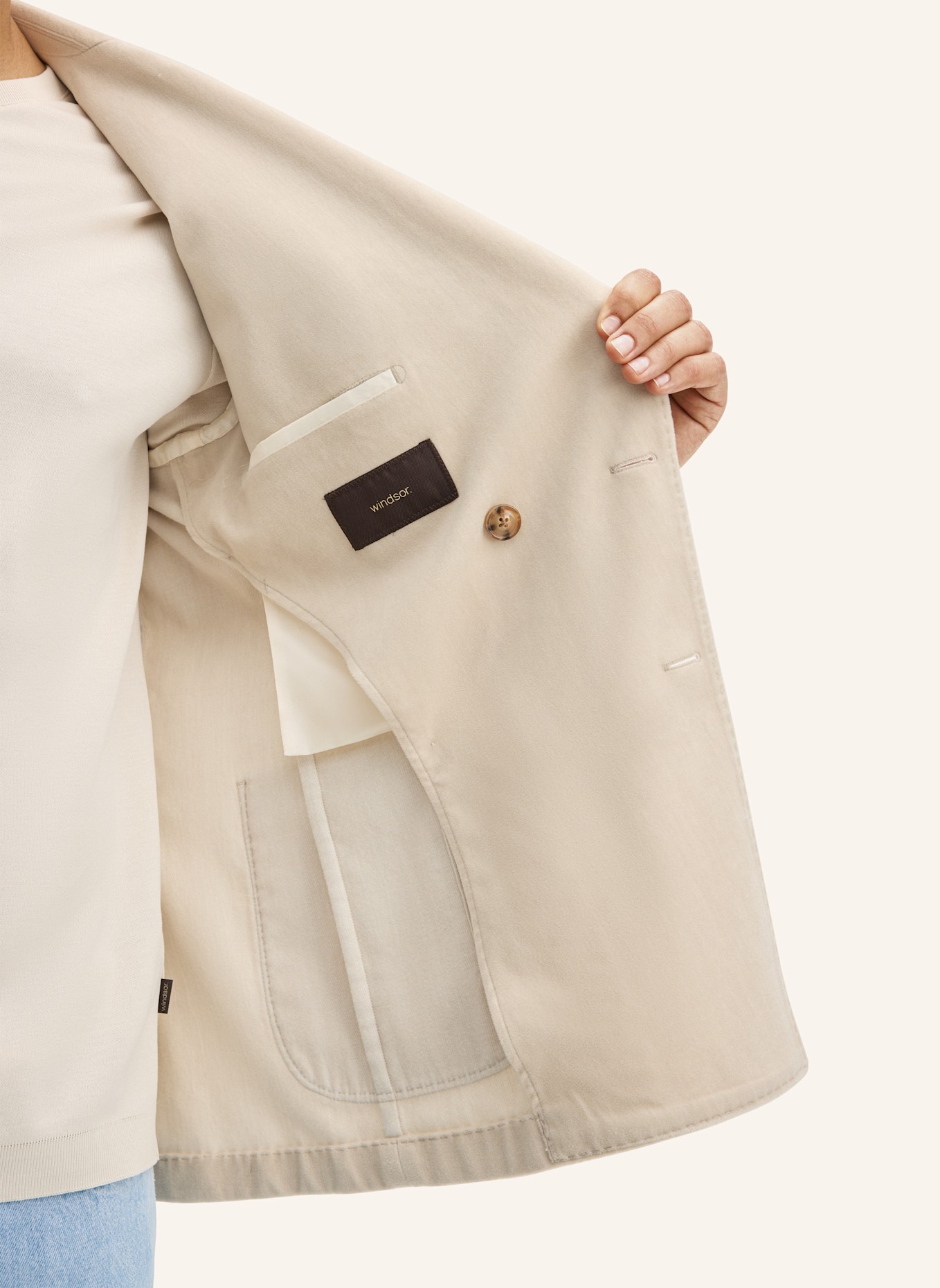 windsor. Sakko Shaped Fit: BEIGE