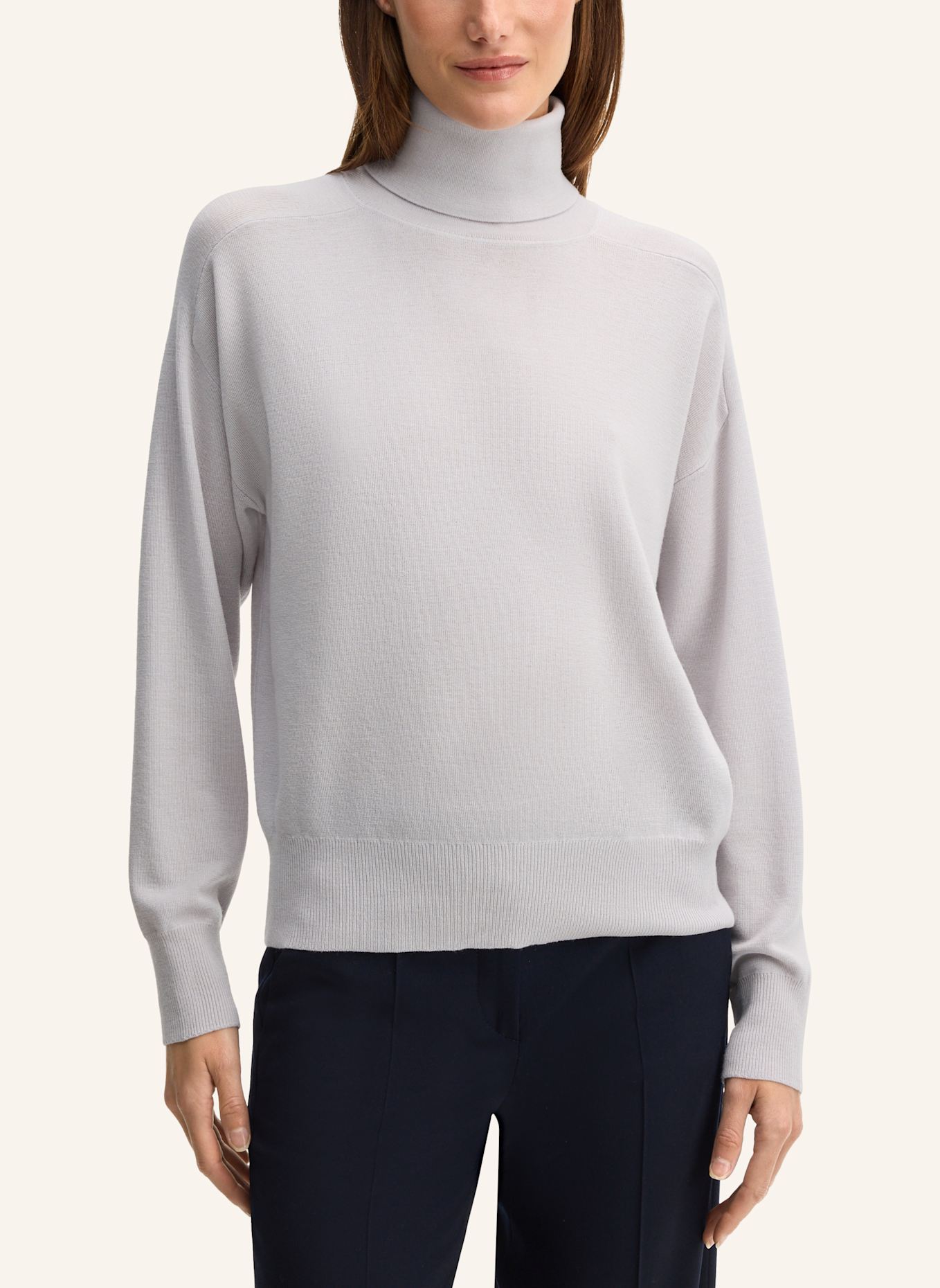 windsor. Rollkragenpullover aus Merinowolle: GRAU