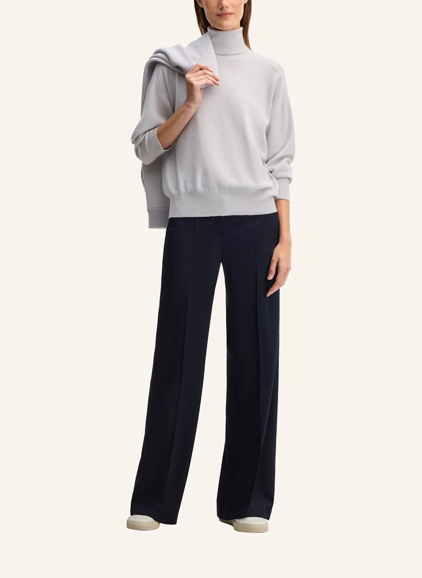 windsor. Rollkragenpullover aus Merinowolle: GRAU