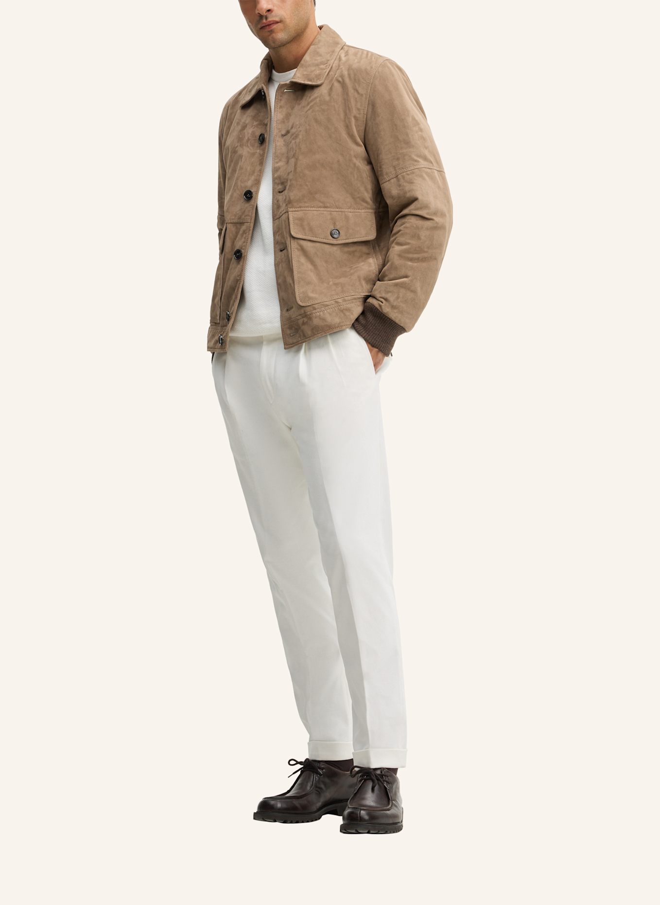 windsor. Lederjacke: GRAU