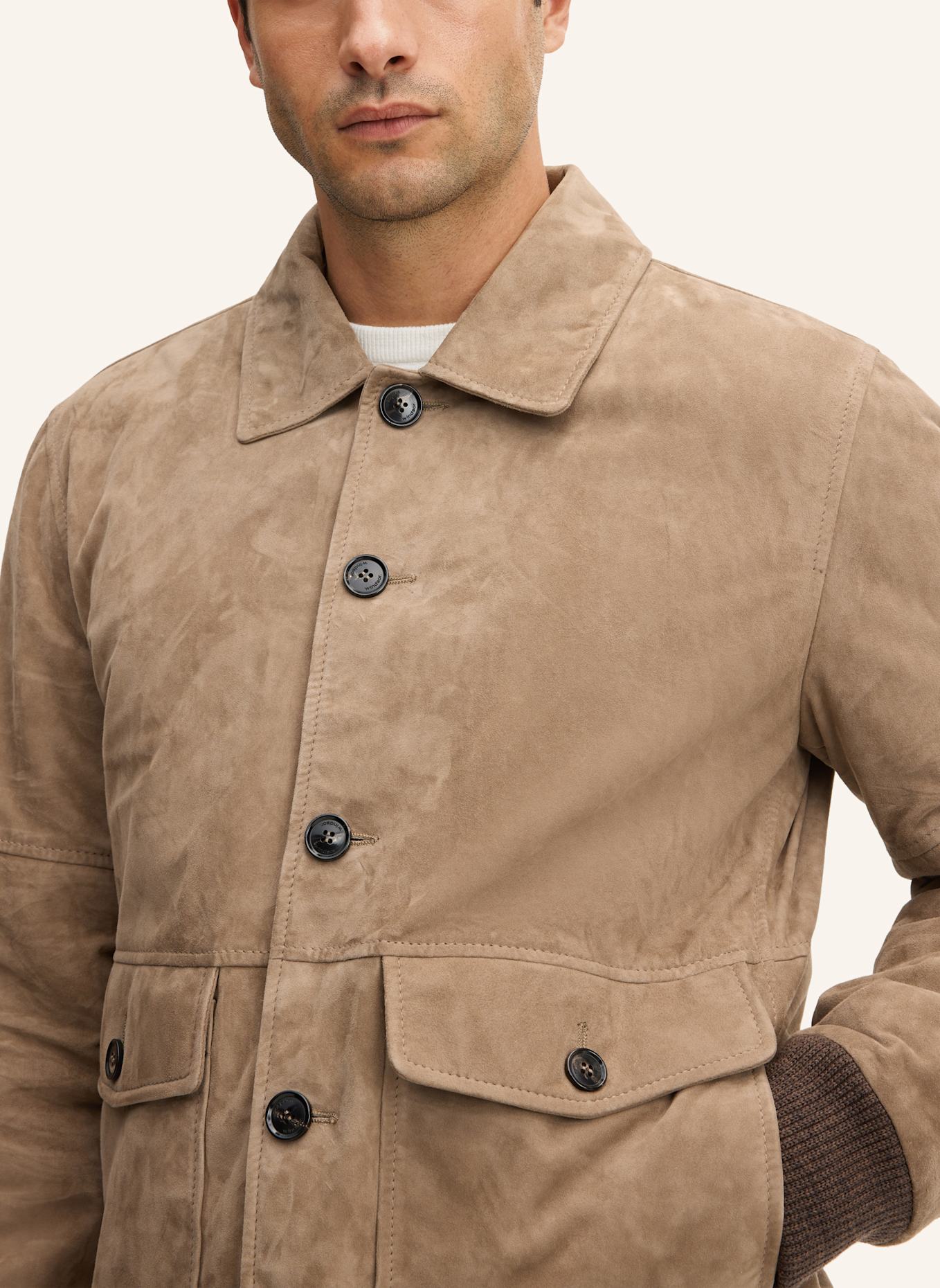 windsor. Lederjacke: GRAU
