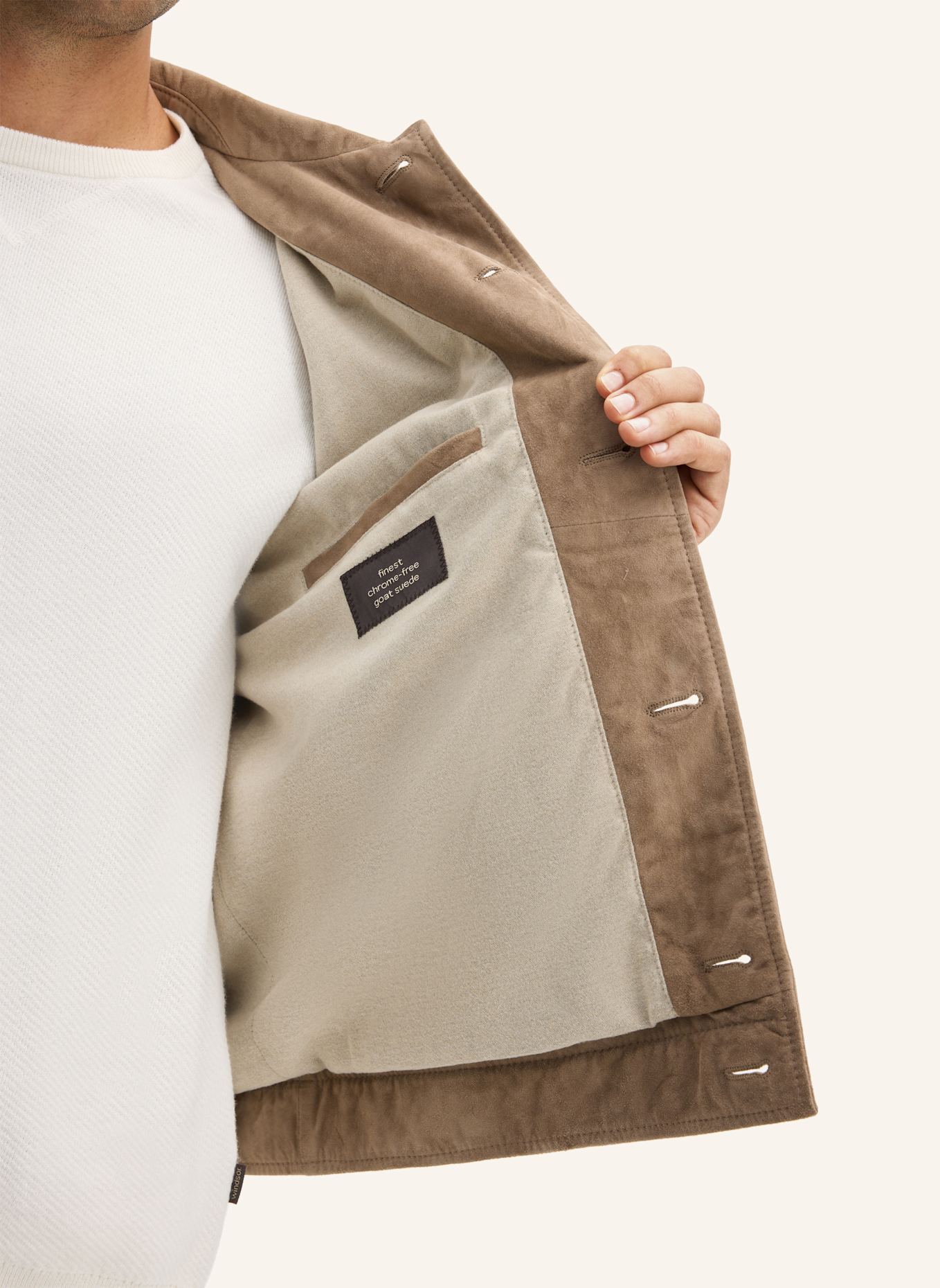 windsor. Lederjacke: GRAU