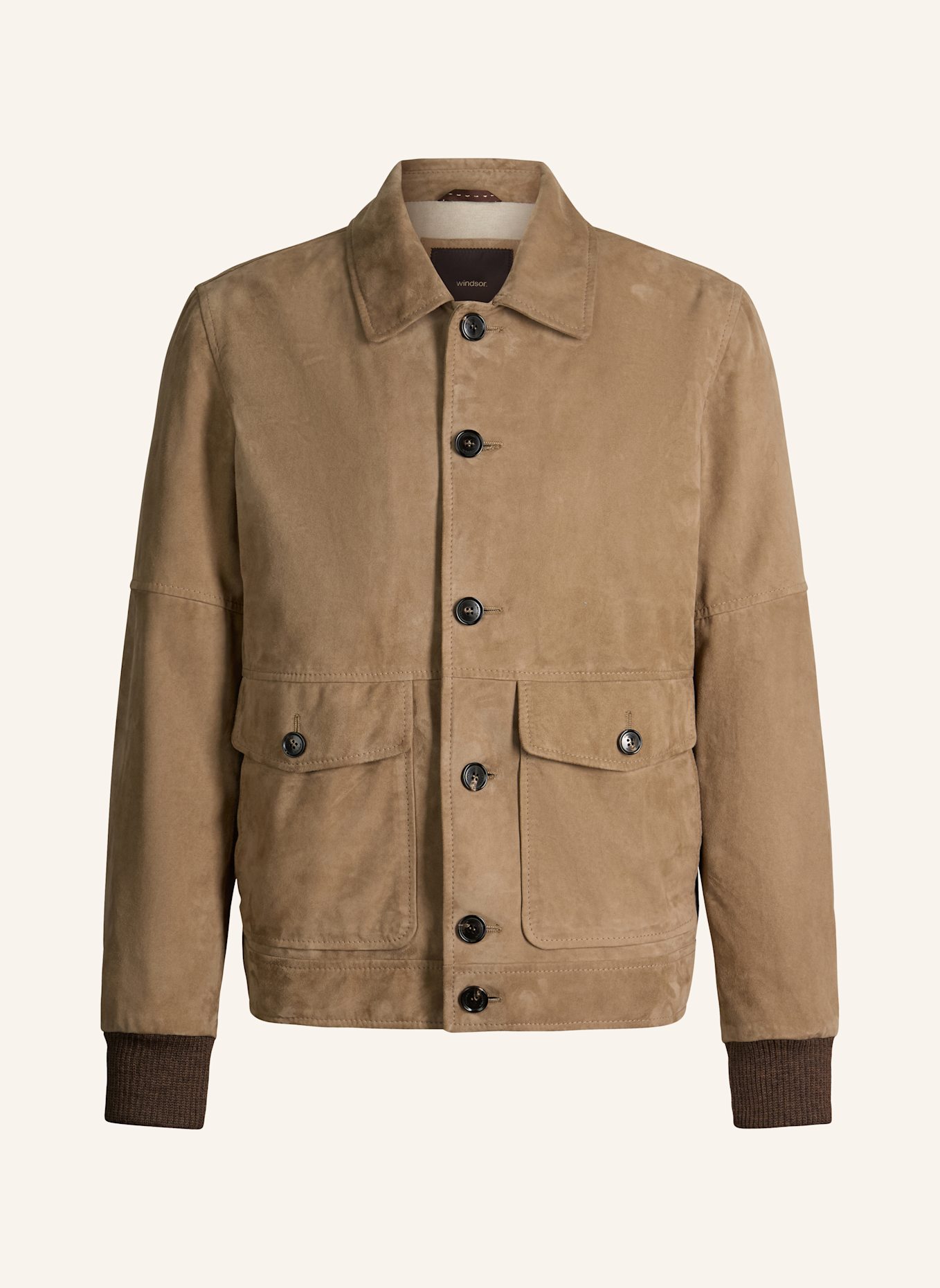 windsor. Lederjacke: GRAU