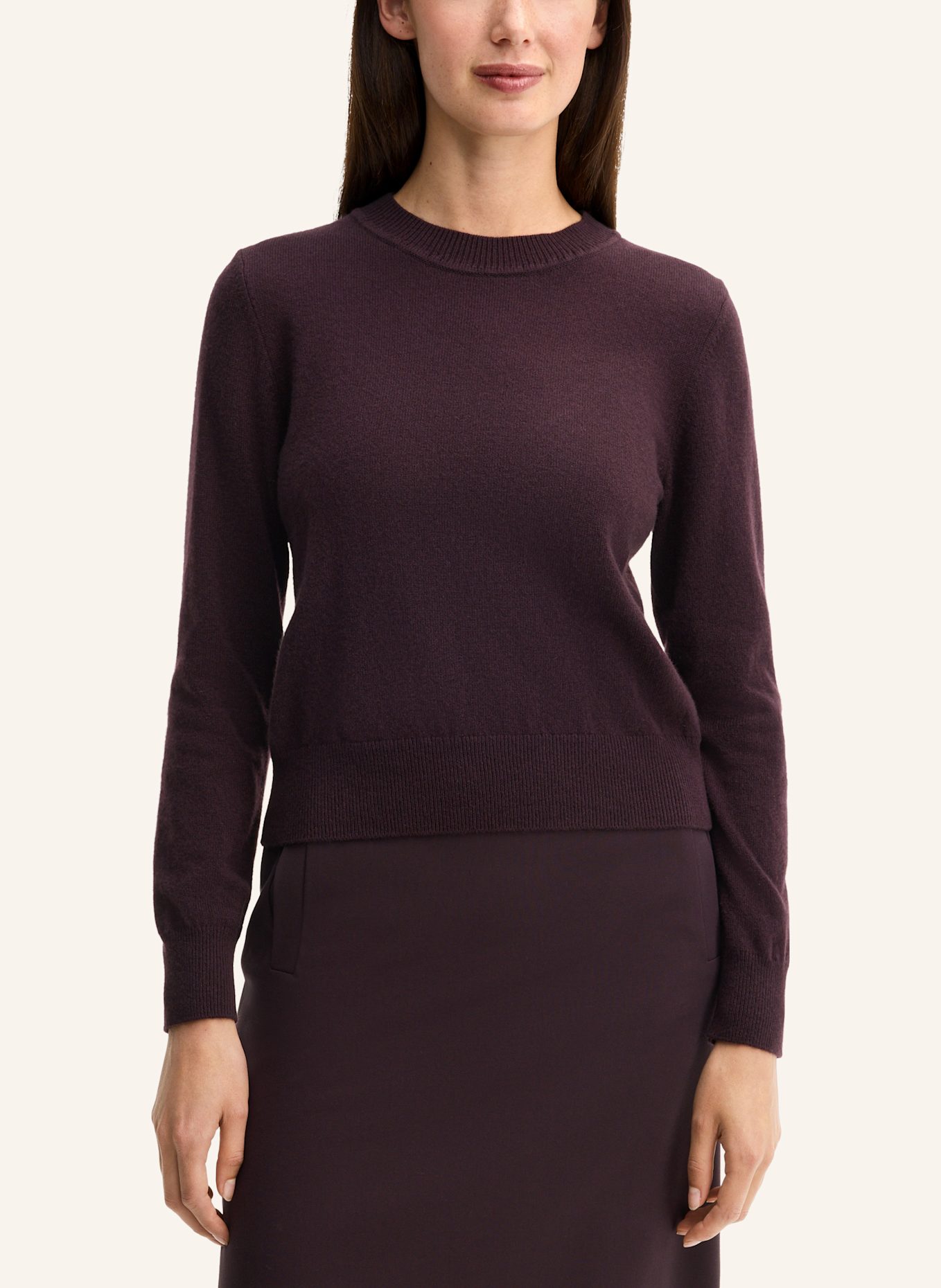 windsor. Cashmere-Pullover: DUNKELROT