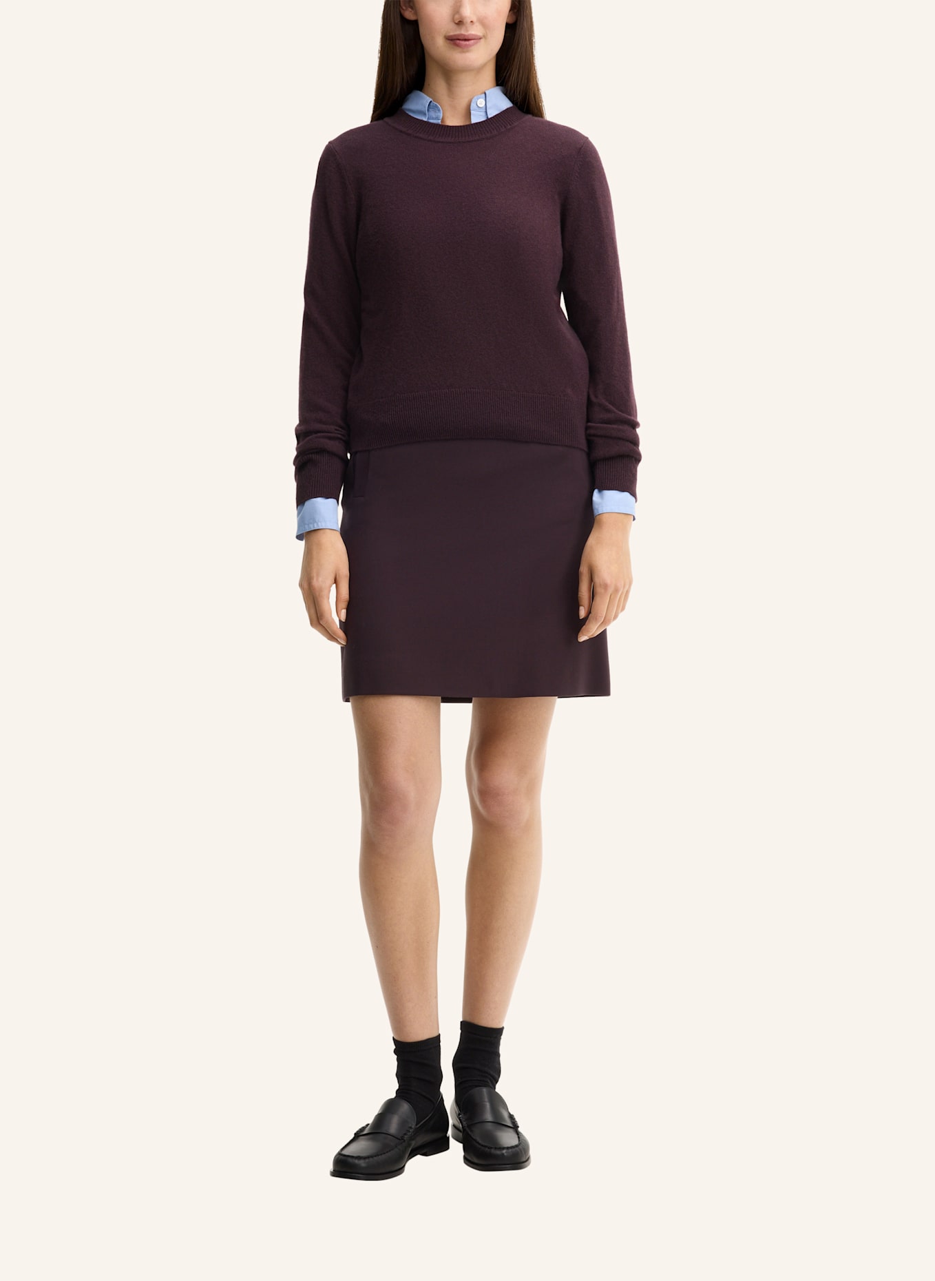 windsor. Cashmere-Pullover: DUNKELROT