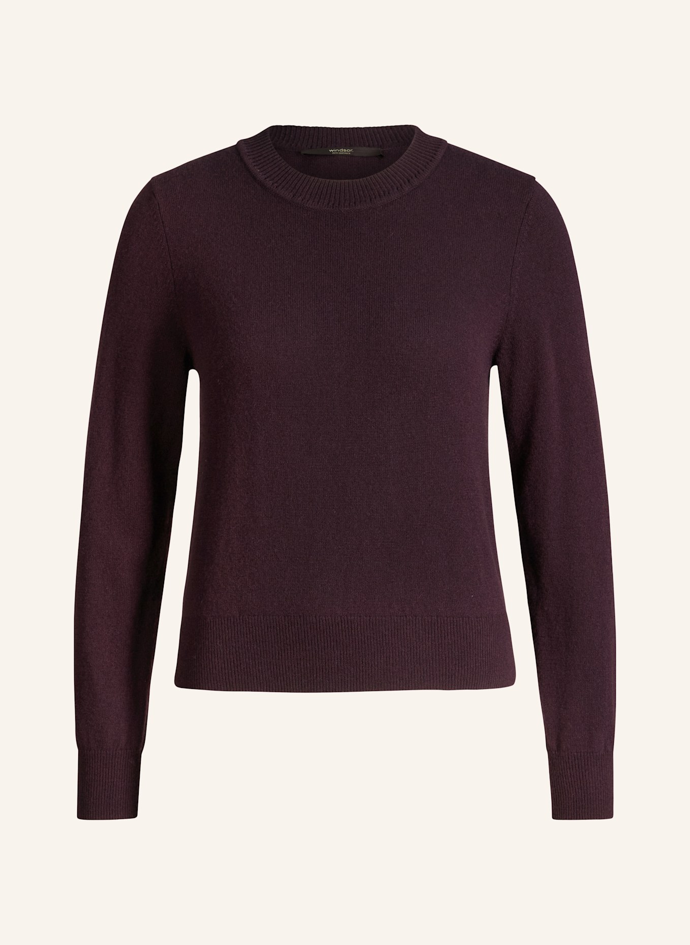 windsor. Cashmere-Pullover: DUNKELROT