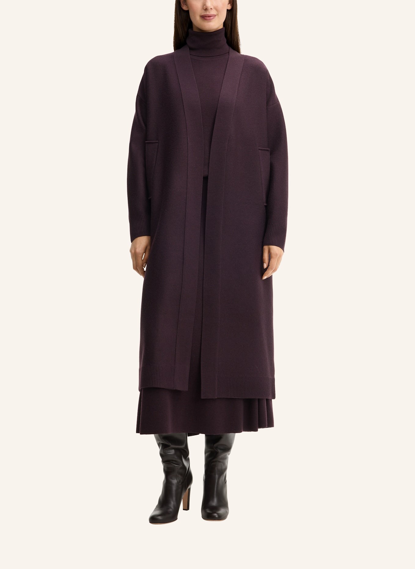windsor. Cardigan: DUNKELROT