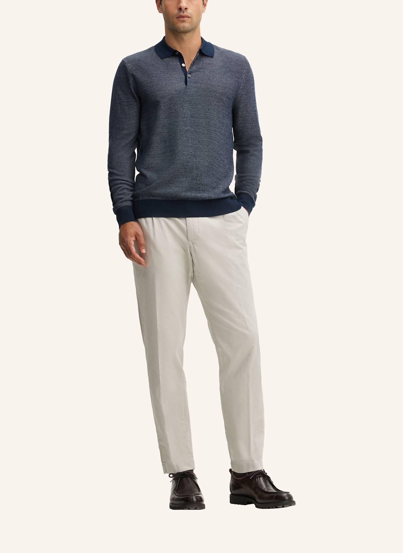 windsor. Langarm-Poloshirt: DUNKELBLAU