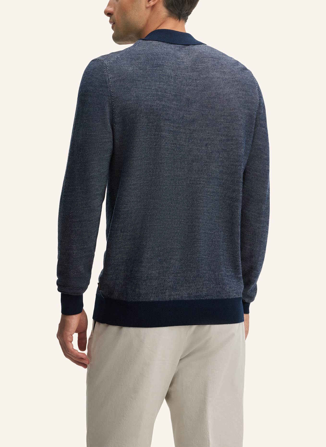 windsor. Langarm-Poloshirt: DUNKELBLAU
