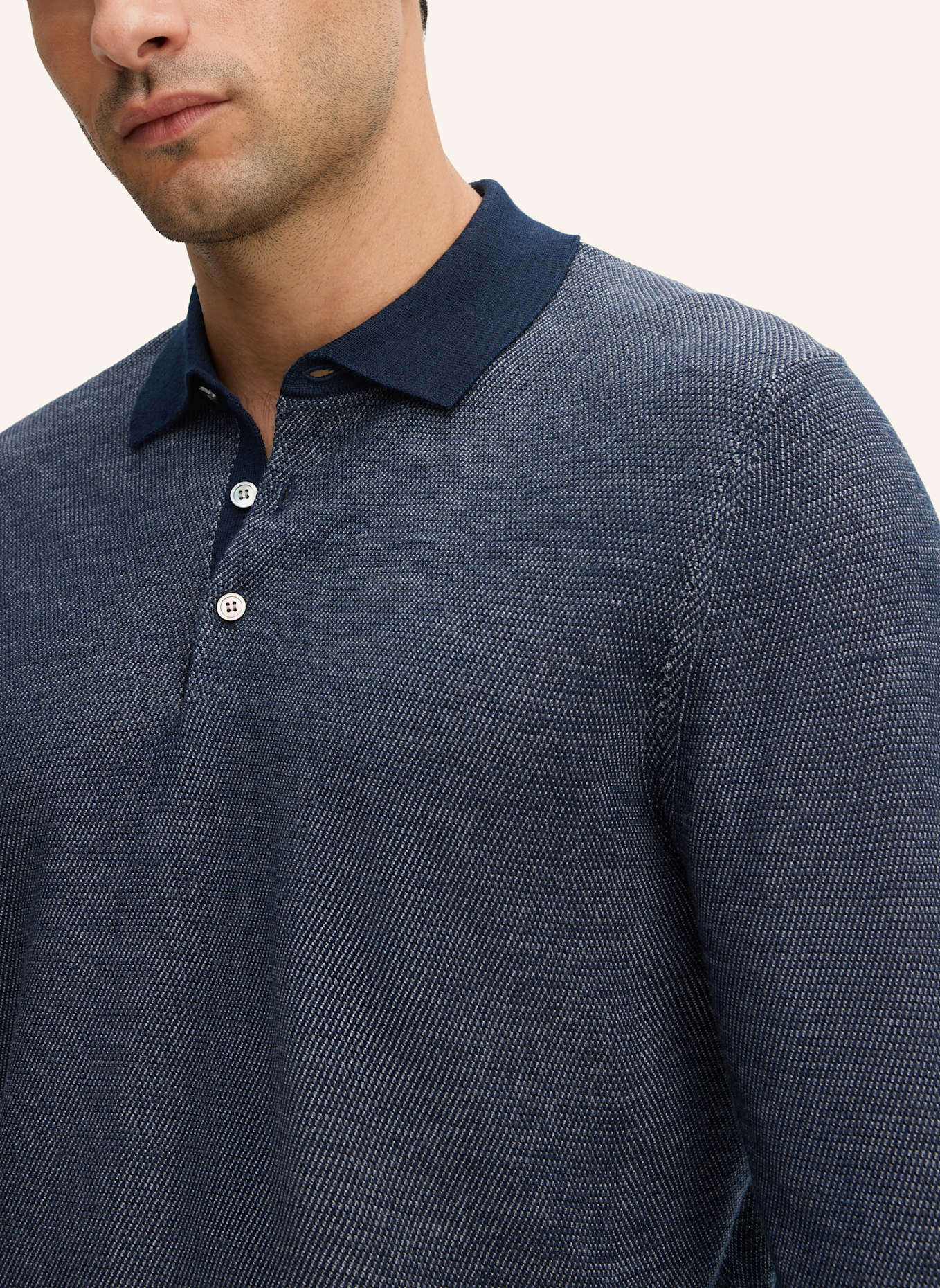 windsor. Langarm-Poloshirt: DUNKELBLAU