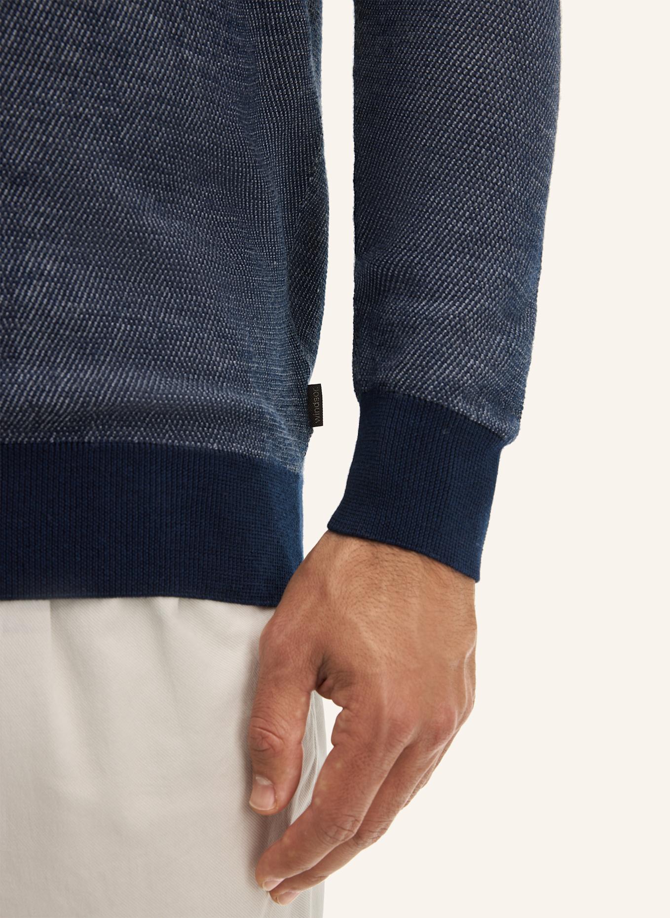 windsor. Langarm-Poloshirt: DUNKELBLAU