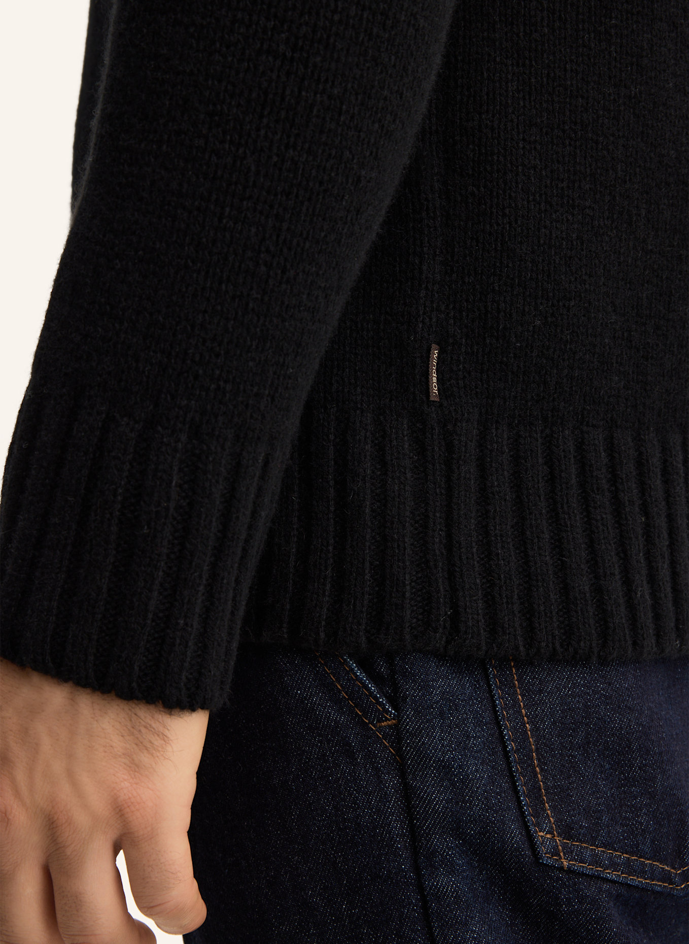 windsor. Cashmere-Pullover: SCHWARZ