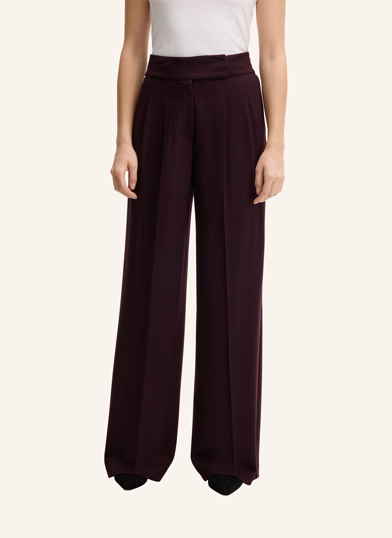 windsor. Marlenehose aus Jersey: DUNKELROT