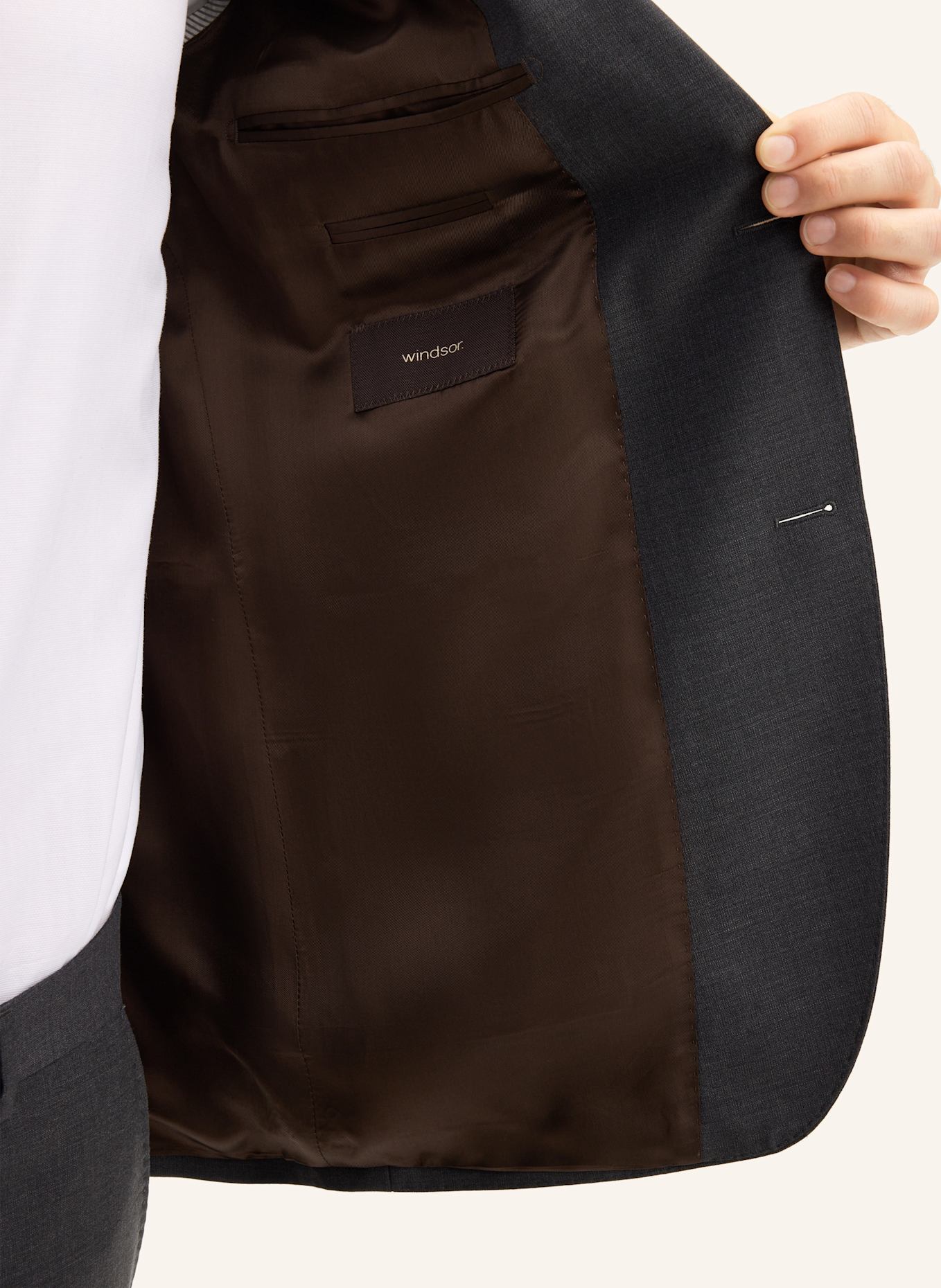windsor. Anzug Shaped Fit: GRAU