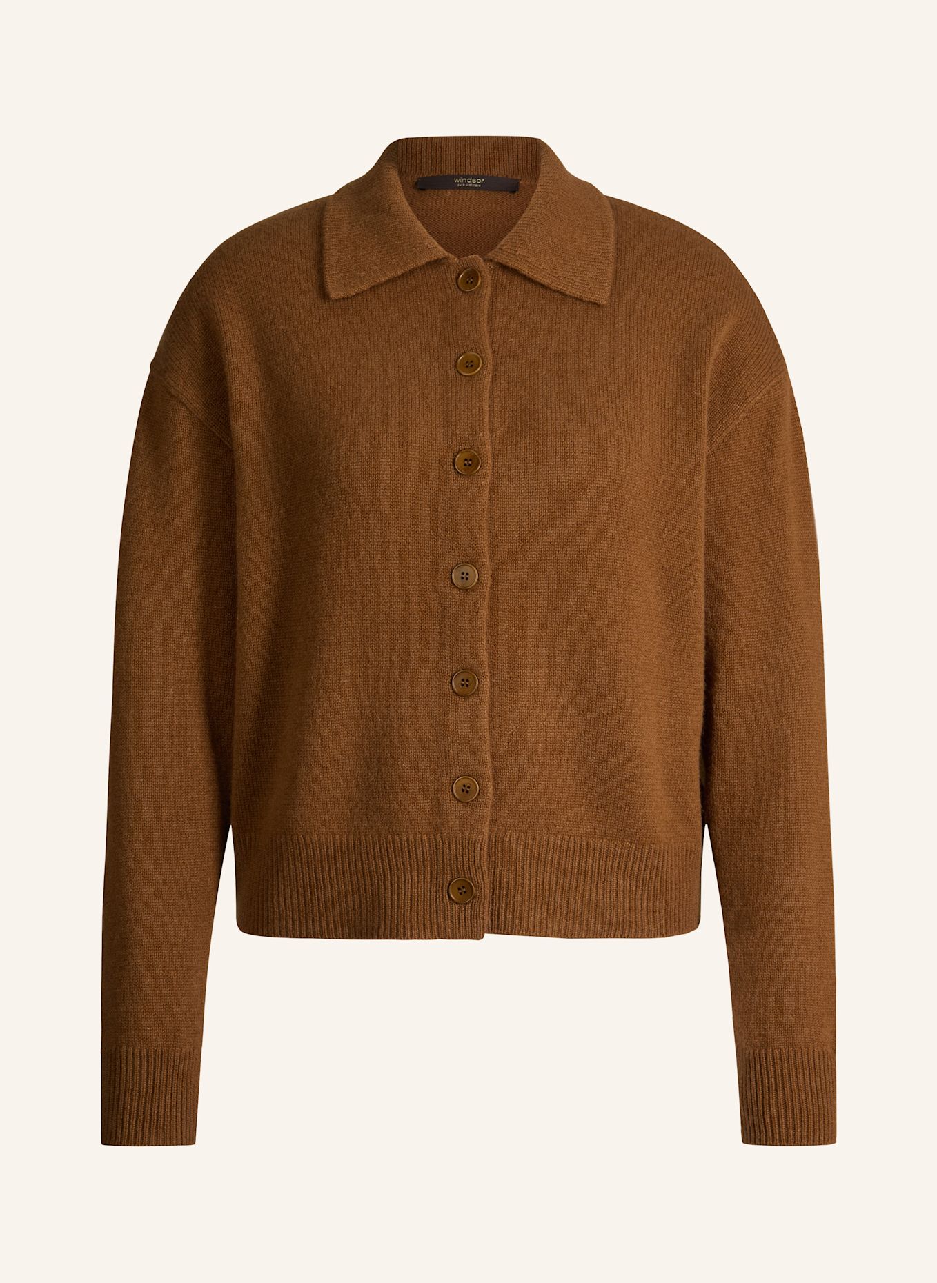 windsor. Cardigan: CAMEL