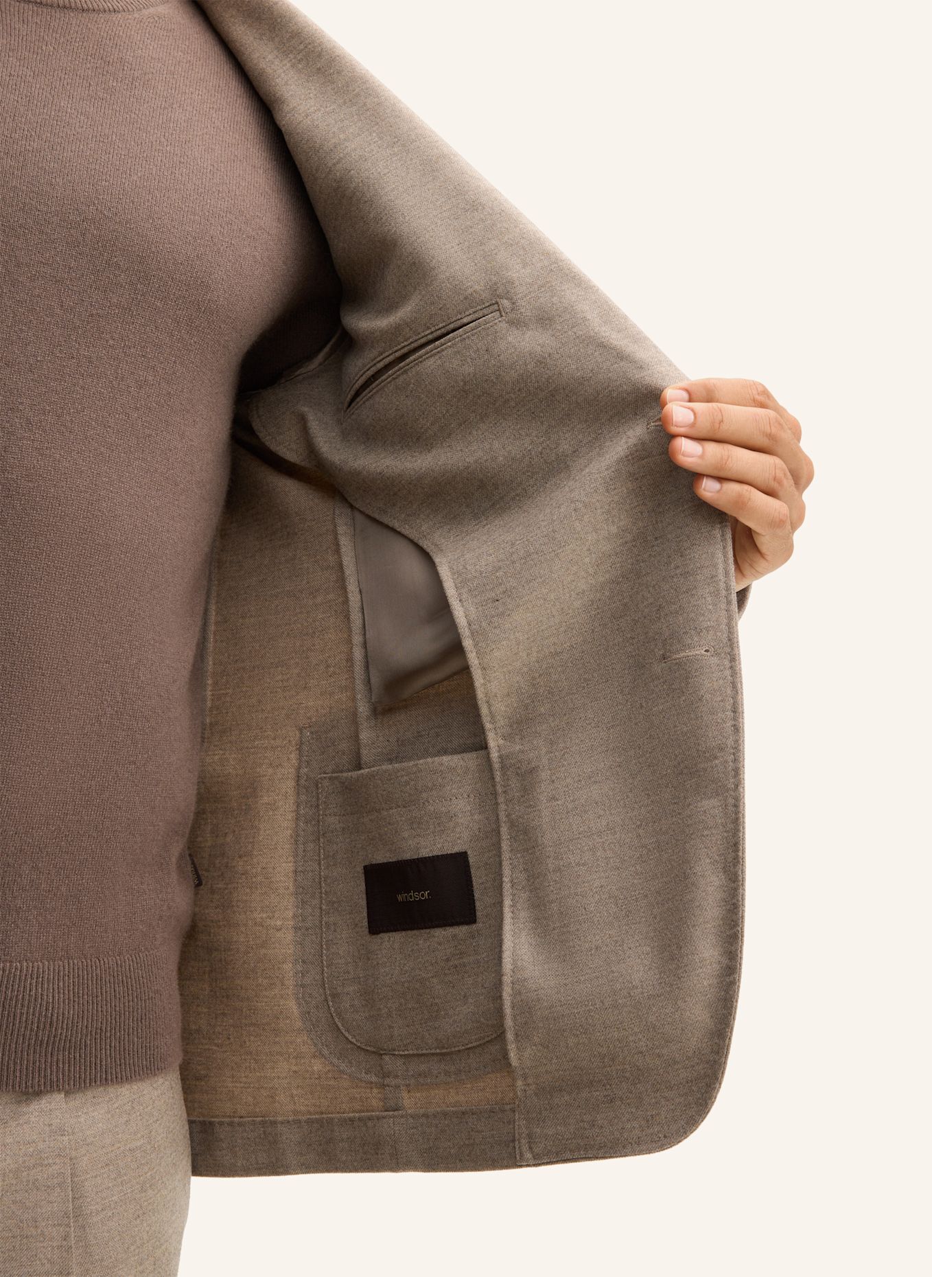 windsor. Baukasten Sakko Shaped Fit: BEIGE