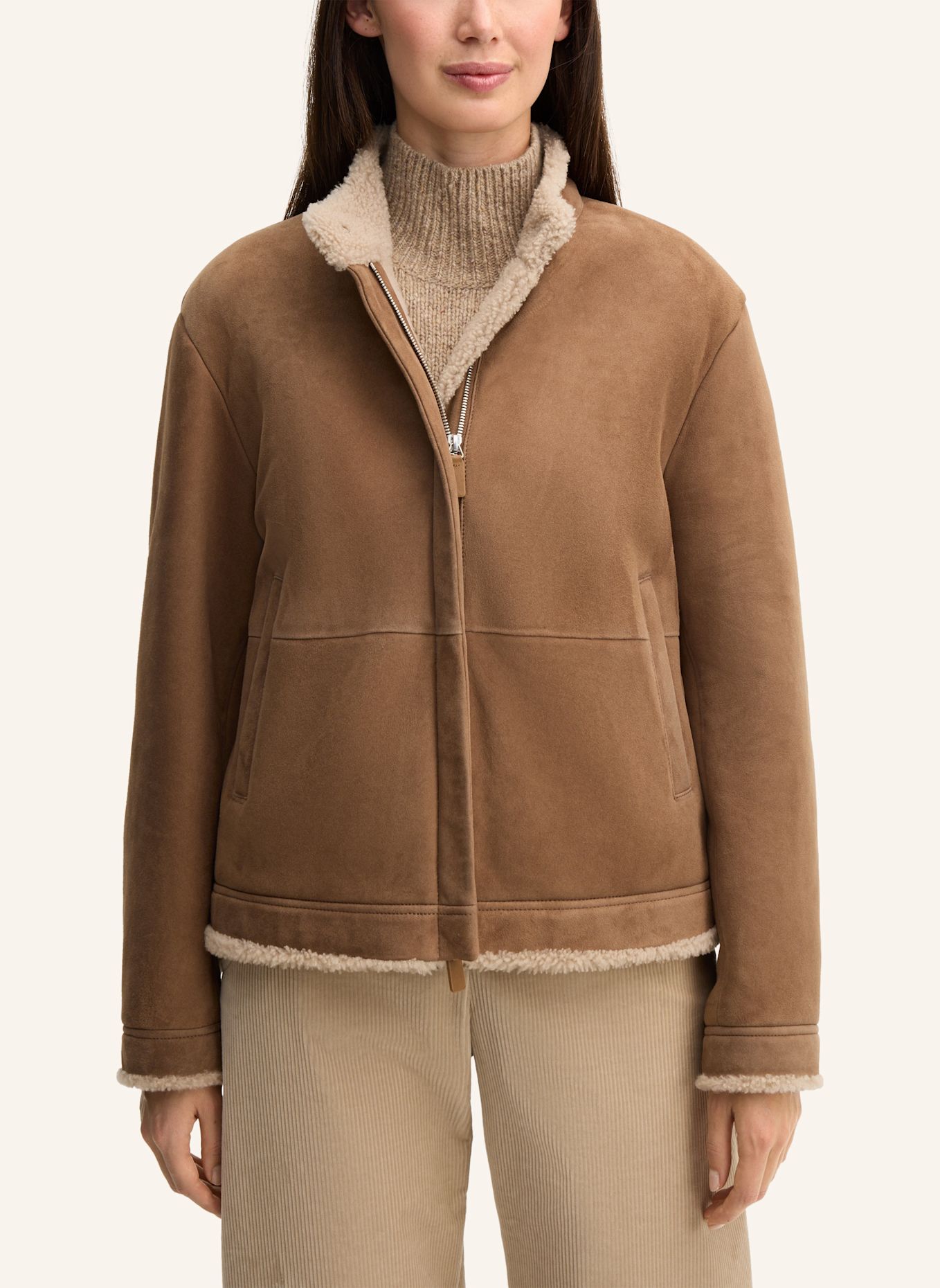 windsor. Lederjacke: BRAUN