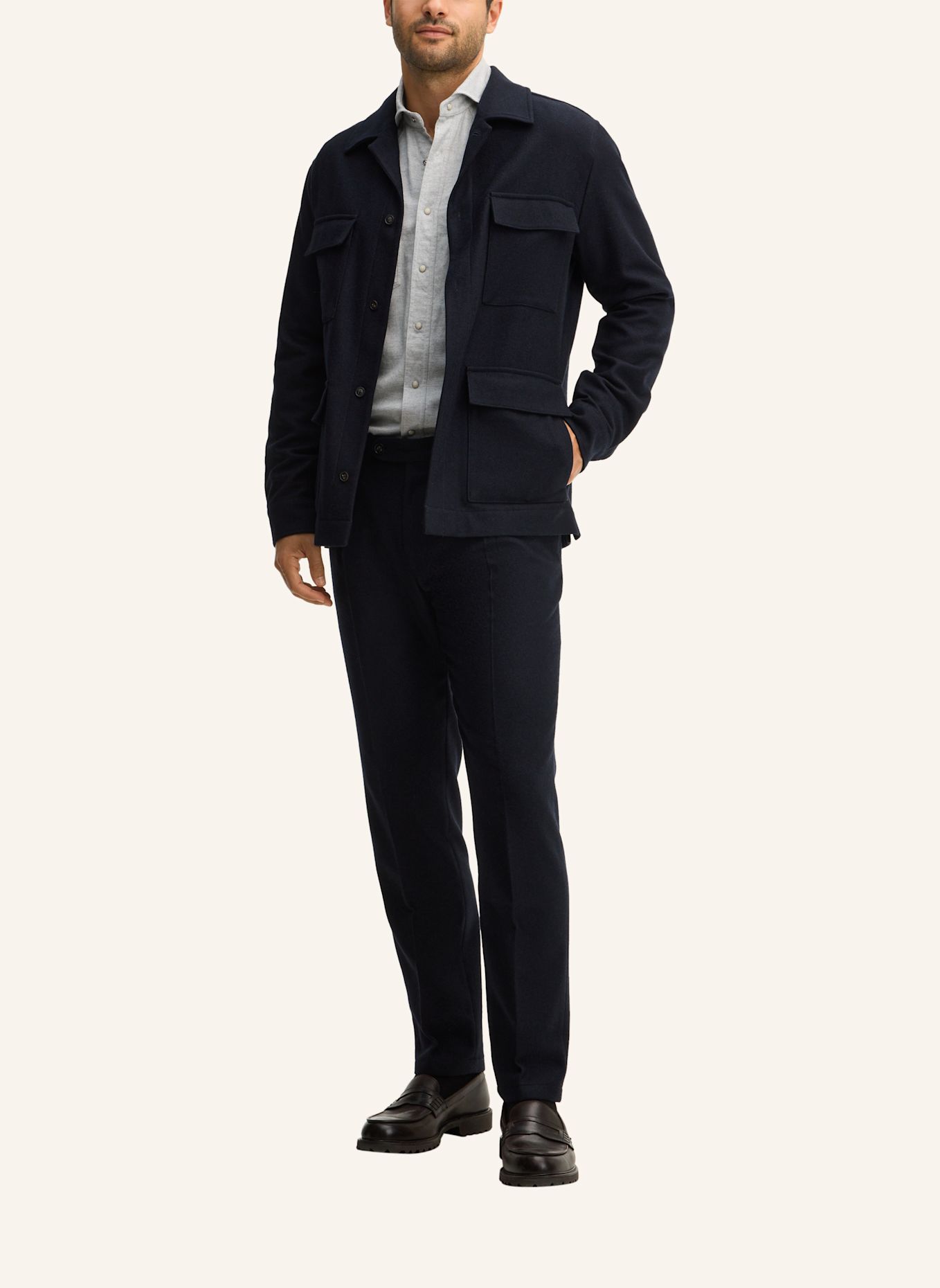 windsor. Overshirt: DUNKELBLAU