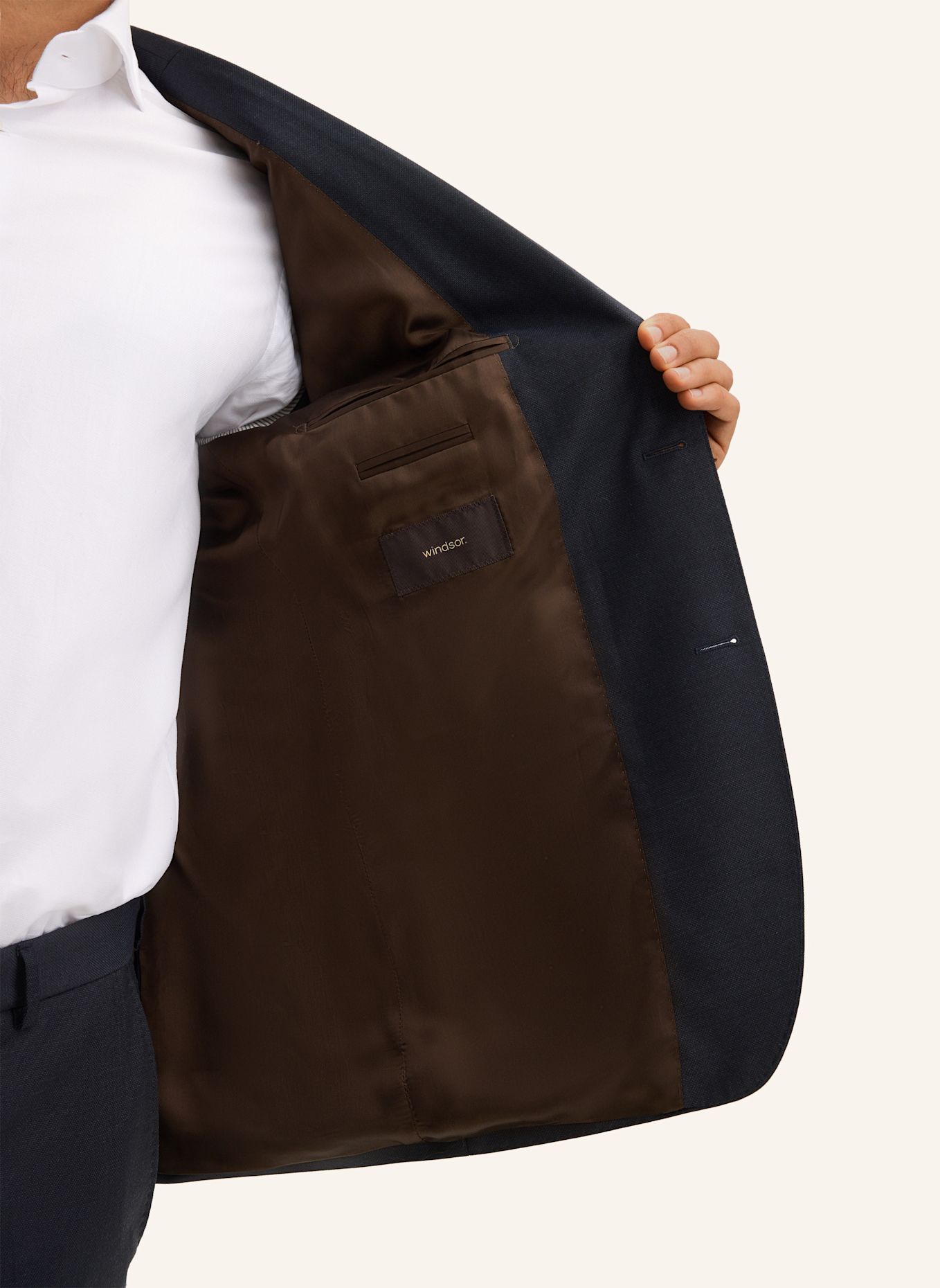 windsor. Anzug Shaped Fit: DUNKELBLAU